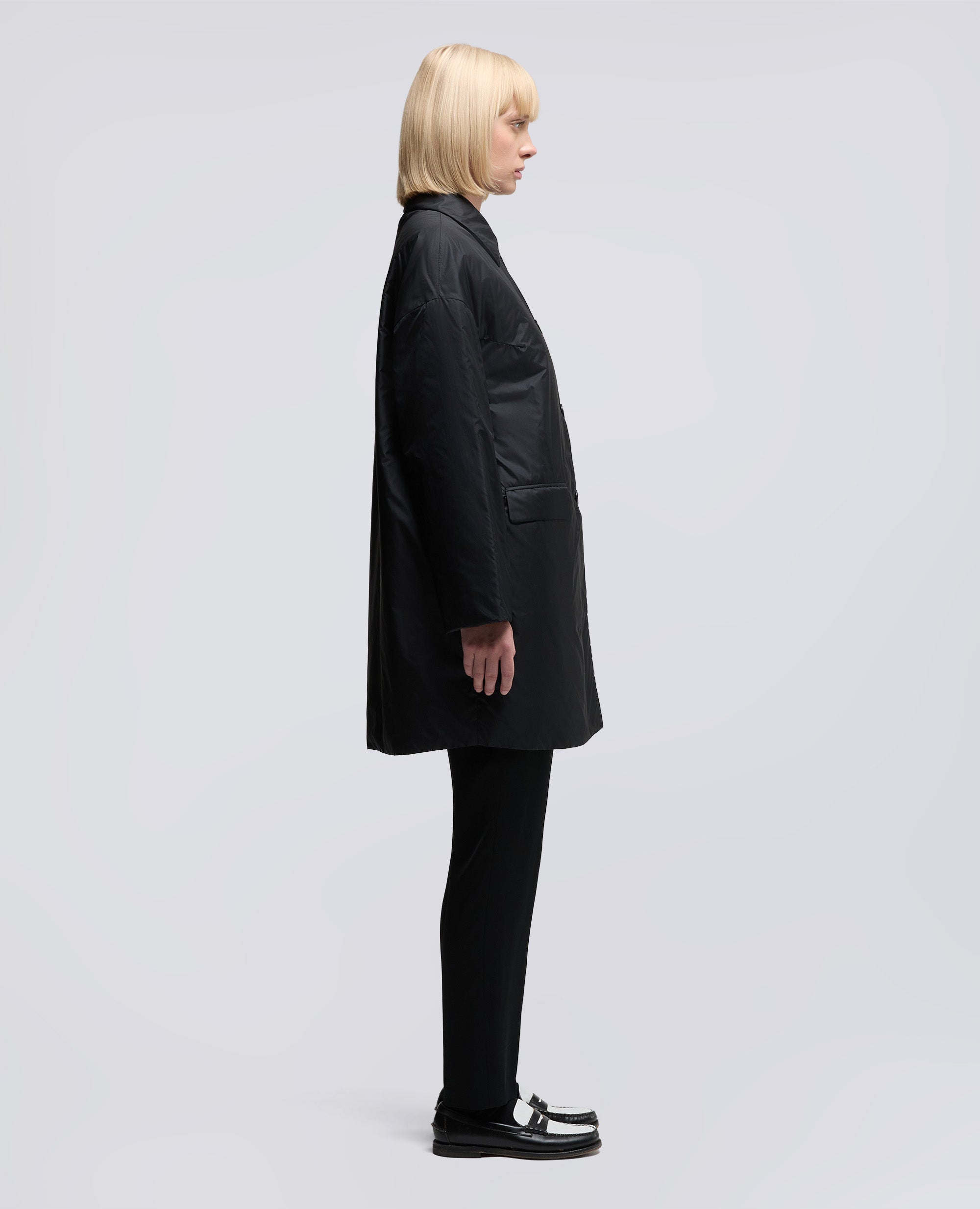 CAPPOTTO TEENA IN NYLON-NERO-BLACK-NEGRO-SCHWARZ-NOIR