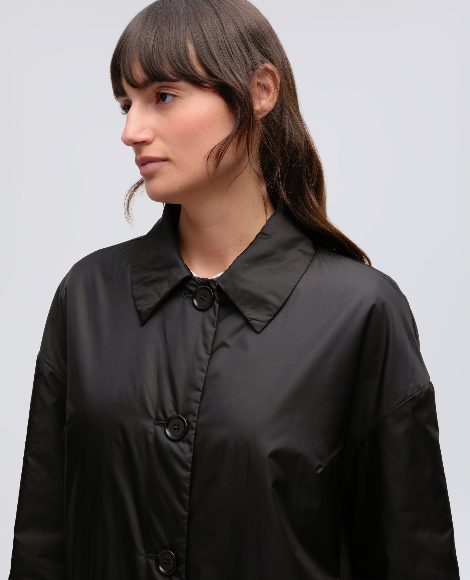 CAPPOTTO TEENA IN NYLON-NERO-BLACK-NEGRO-SCHWARZ-NOIR