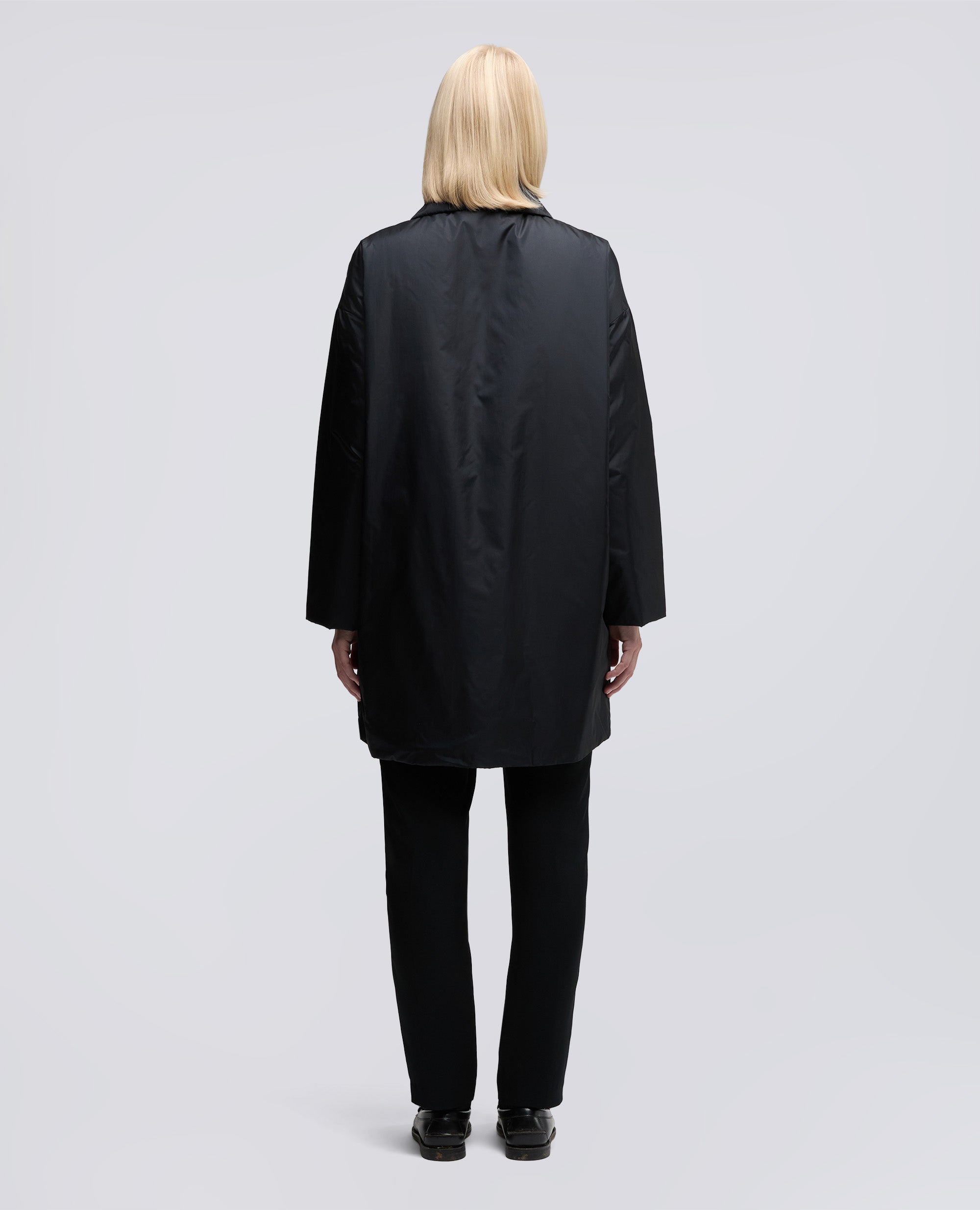 CAPPOTTO TEENA IN NYLON-NERO-BLACK-NEGRO-SCHWARZ-NOIR