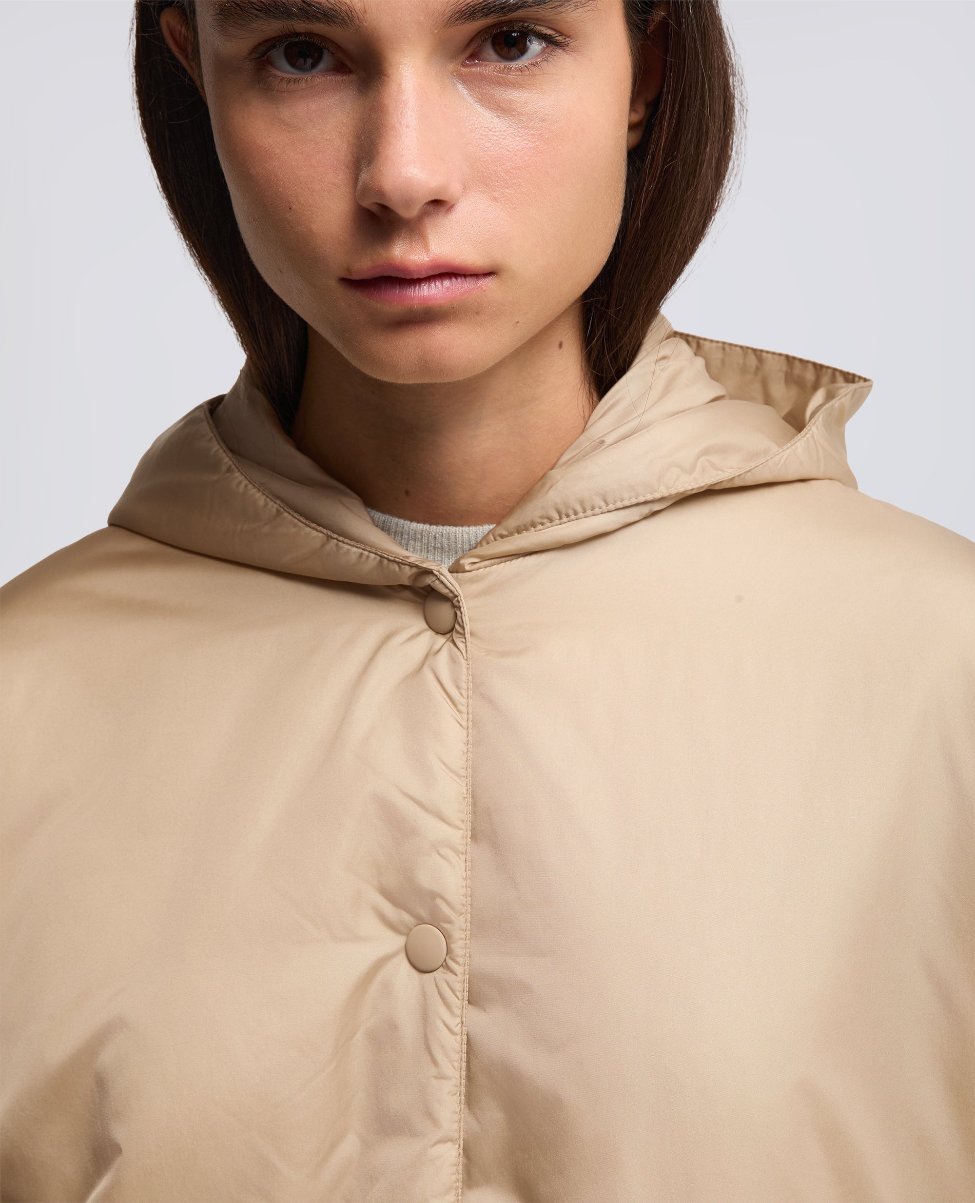 GIUBBOTTO BETH CON CAPPUCCIO-BEIGE-BEIGE-BEIS-BEIGE-BEIGE