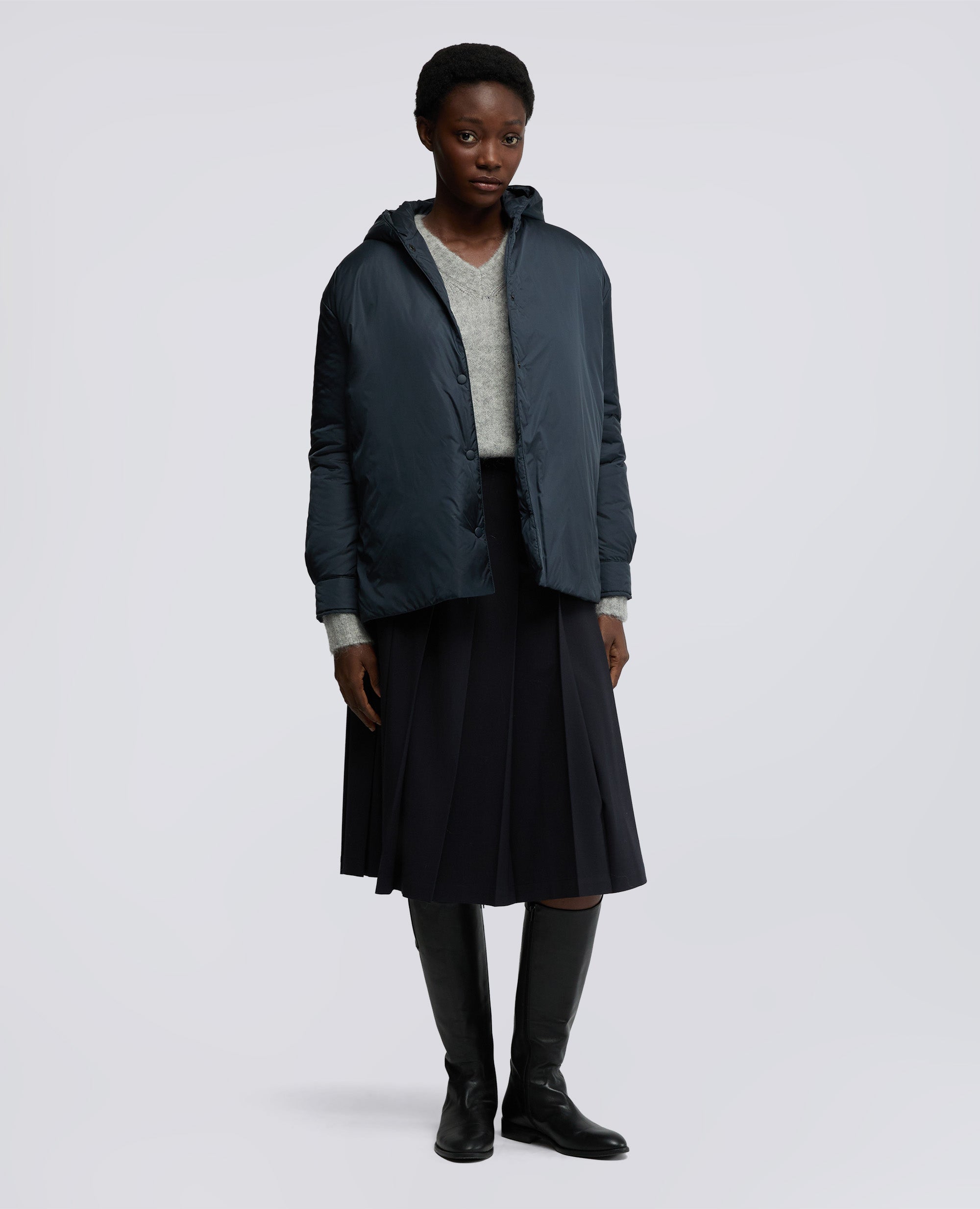 GIUBBOTTO BETH CON CAPPUCCIO-NAVY-NAVY-AZUL MARINO-NAVY-NAVY