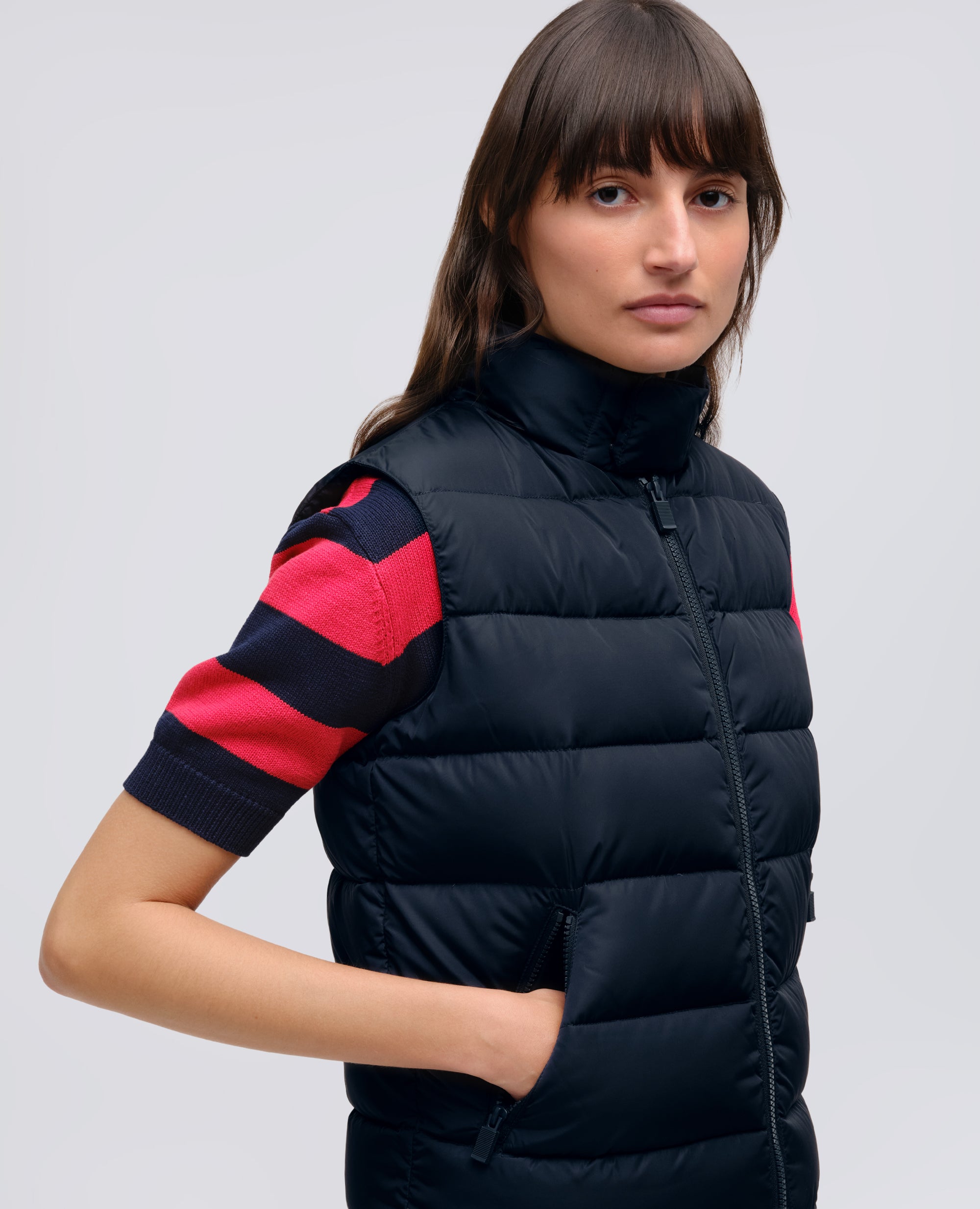 GILET NEW MINNIE IN NYLON RICICLATO-NAVY-NAVY-AZUL MARINO-NAVY-NAVY