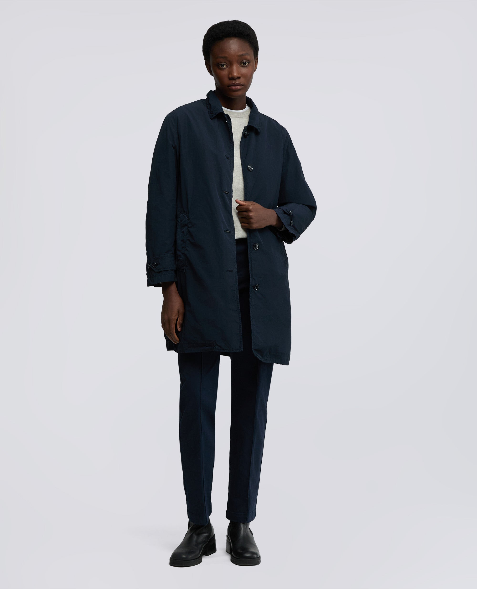 IMPERMEABILE IN POLIESTERE E NYLON COMPATTO-NAVY-NAVY-AZUL MARINO-NAVY-NAVY