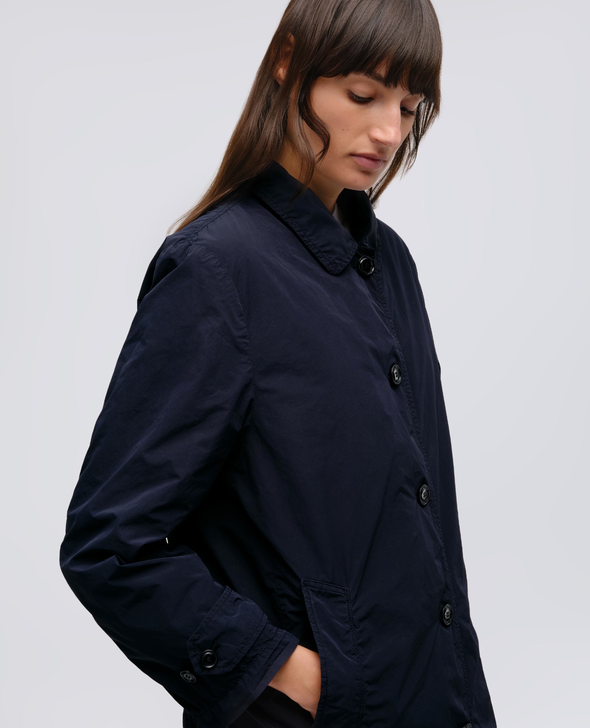 IMPERMEABILE IN POLIESTERE E NYLON COMPATTO-NAVY-NAVY-AZUL MARINO-NAVY-NAVY
