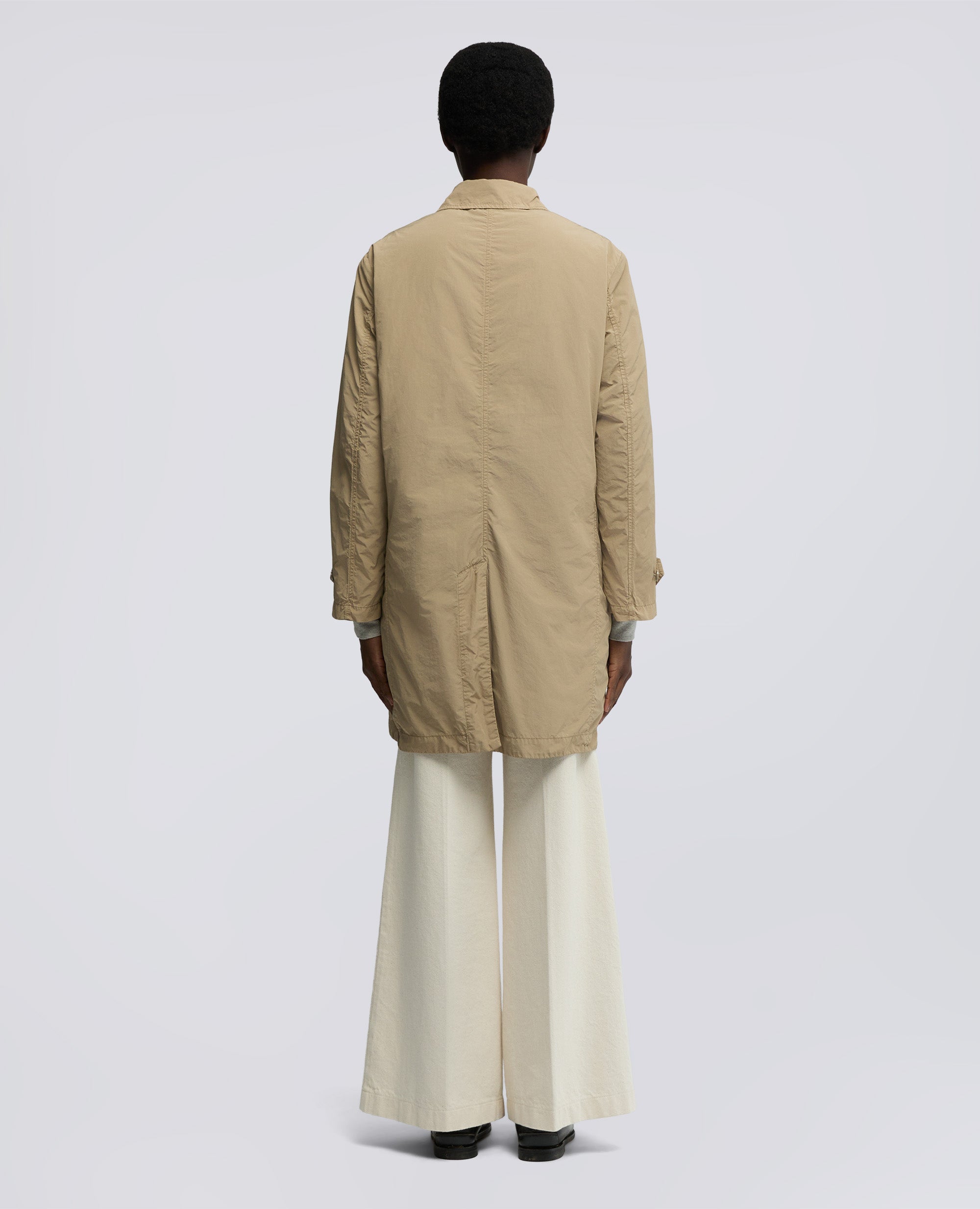 IMPERMEABILE IN POLIESTERE E NYLON COMPATTO-BEIGE-BEIGE-BEIS-BEIGE-BEIGE