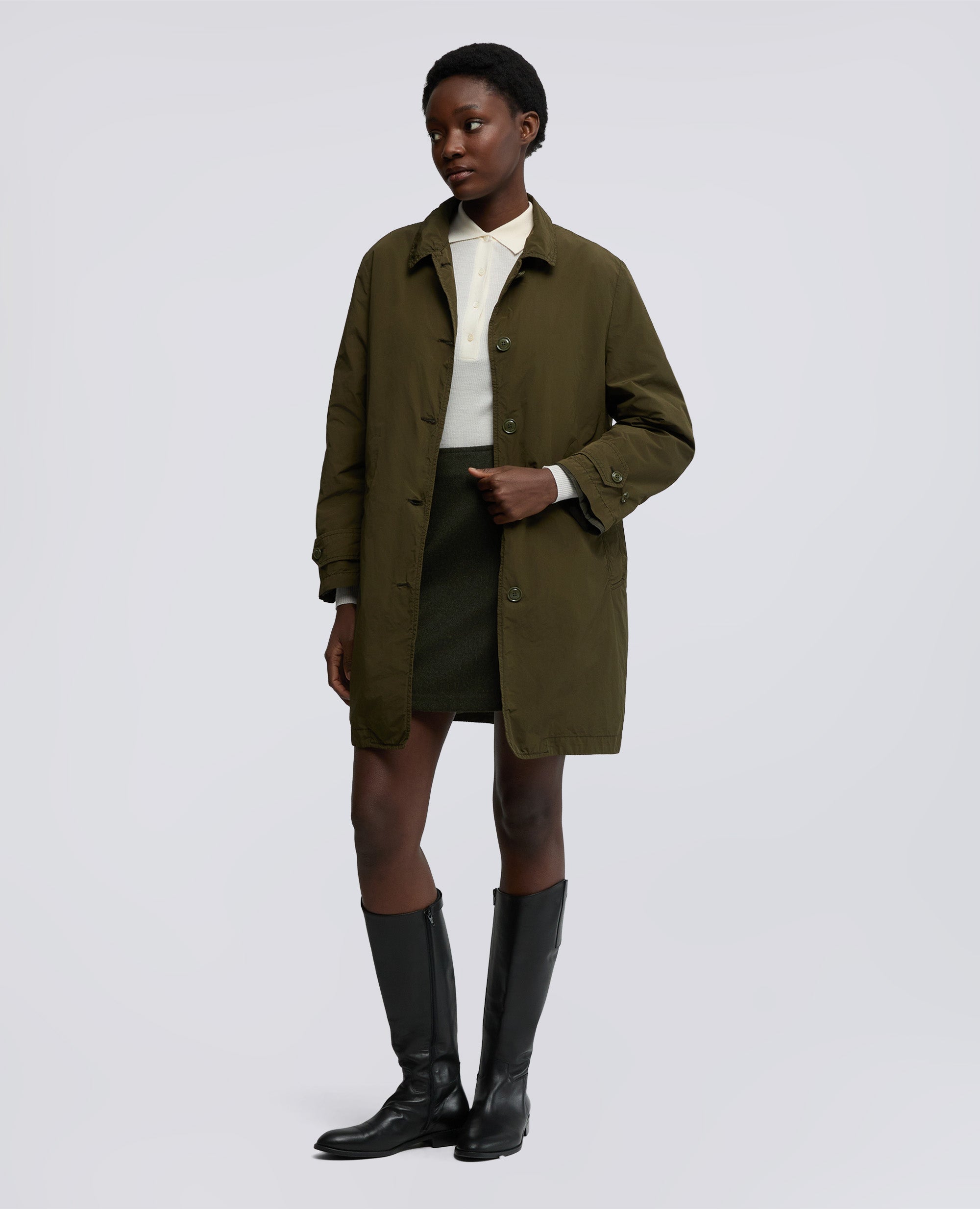 IMPERMEABILE IN POLIESTERE E NYLON COMPATTO-MILITARE-MILITARY-MILITAR-MILITAR-MILITAIRE