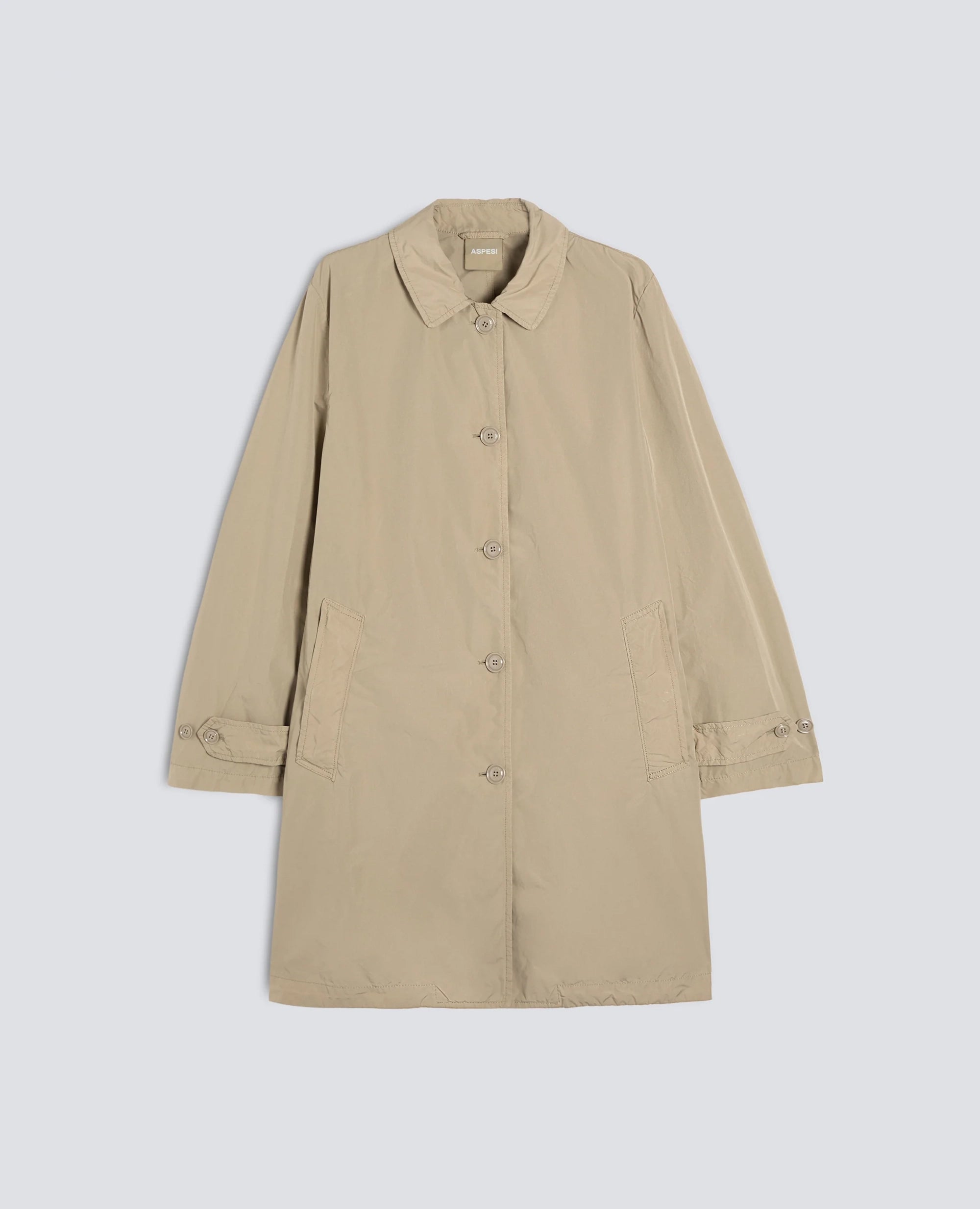 IMPERMEABILE IN POLIESTERE E NYLON COMPATTO-BEIGE-BEIGE-BEIS-BEIGE-BEIGE