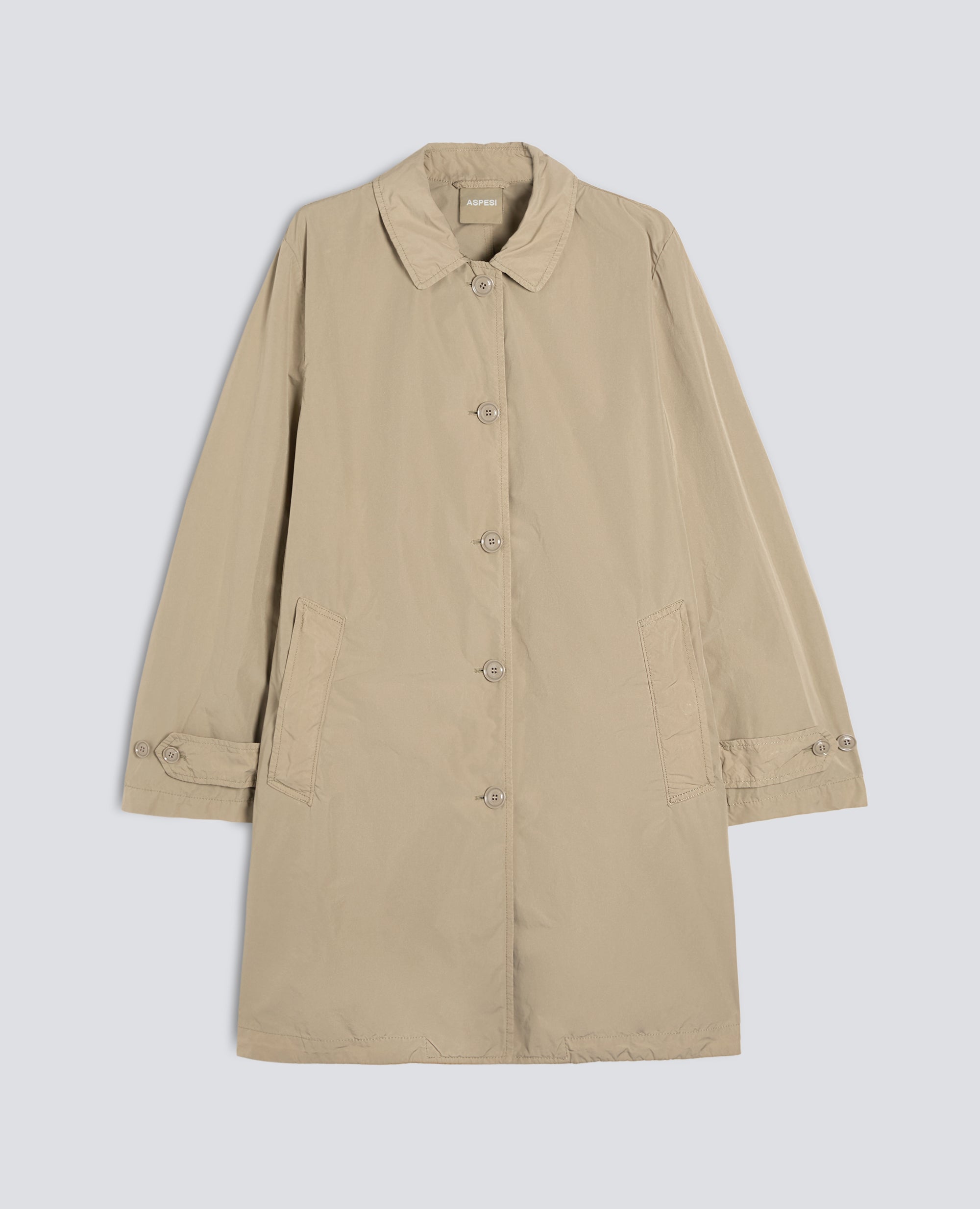 IMPERMEABILE IN POLIESTERE E NYLON COMPATTO-BEIGE-BEIGE-BEIS-BEIGE-BEIGE