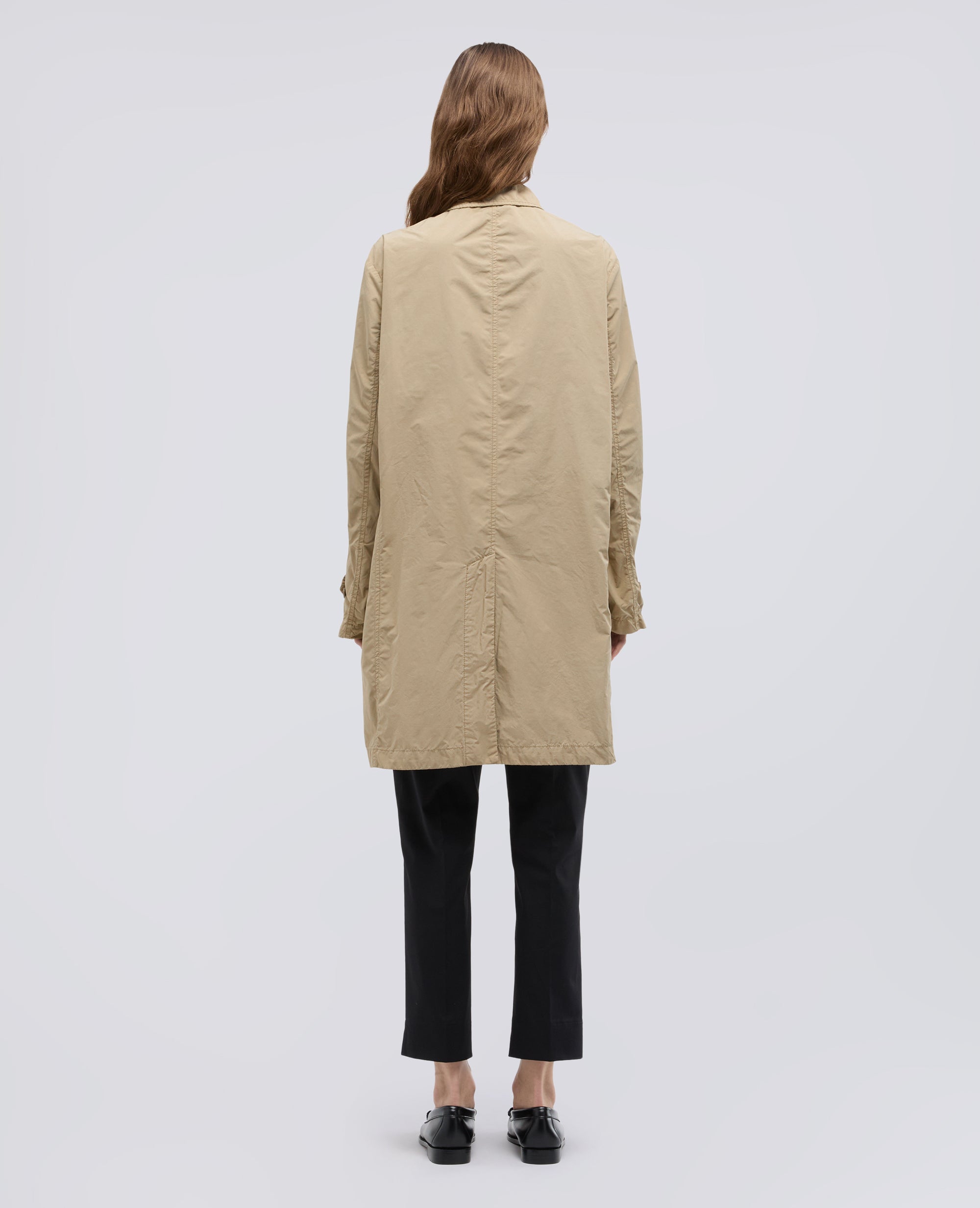 IMPERMEABILE IN POLIESTERE E NYLON COMPATTO-BEIGE-BEIGE-BEIS-BEIGE-BEIGE