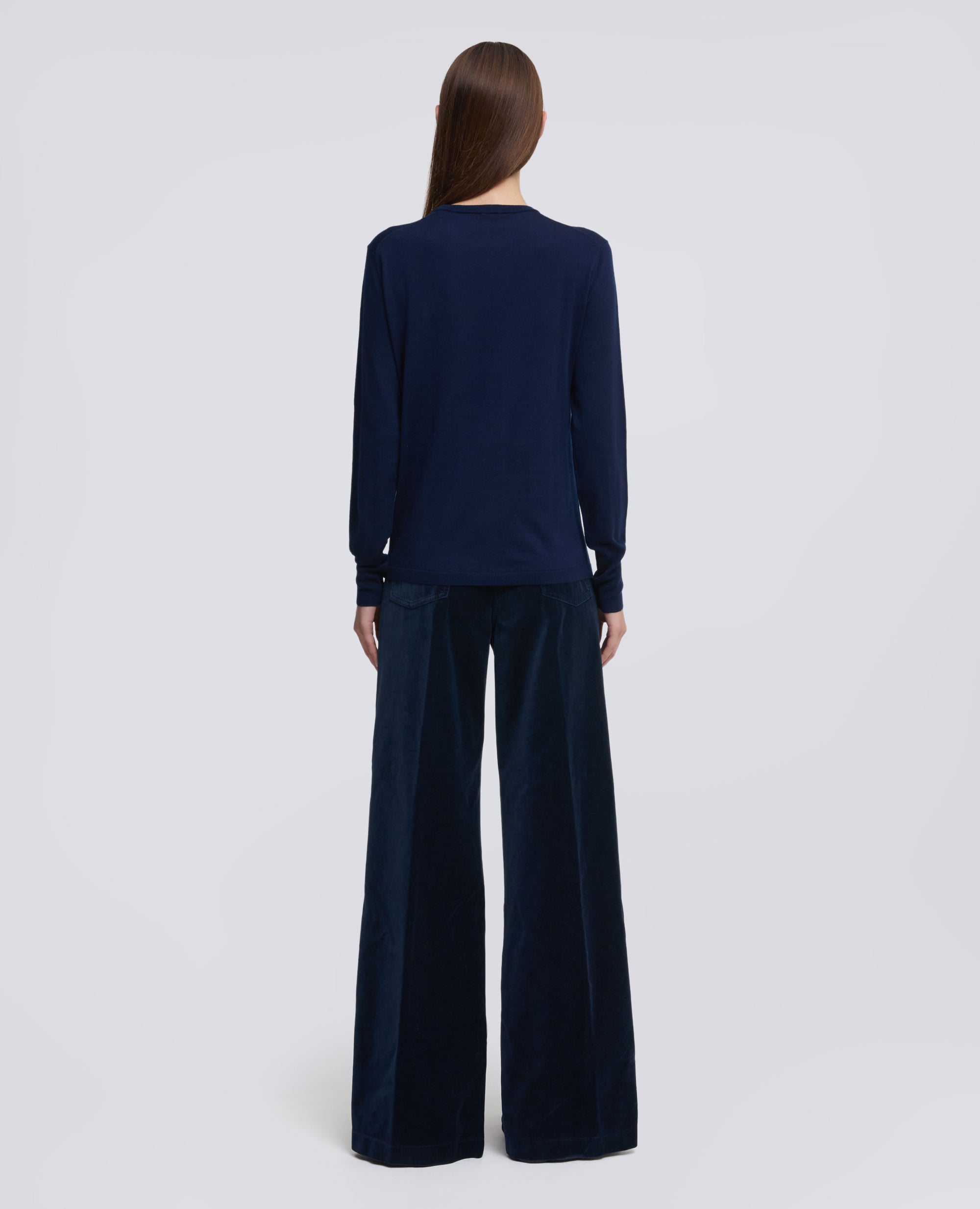 MAGLIA GIROCOLLO IN LANA MERINO - BLU - ASPESI