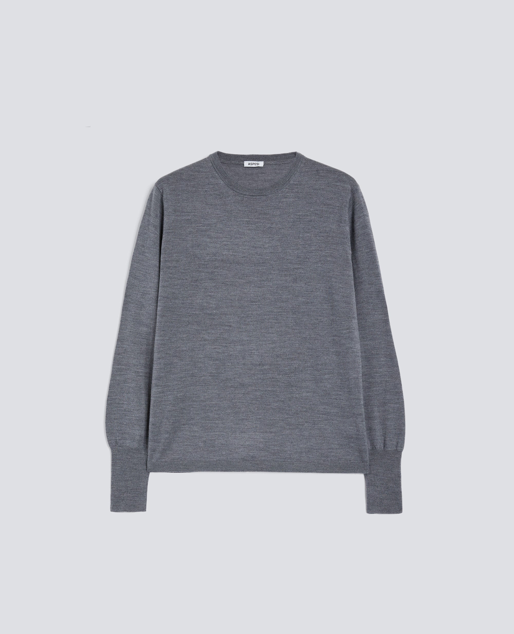 MAGLIA GIROCOLLO IN LANA MERINO - GRIGIO - ASPESI