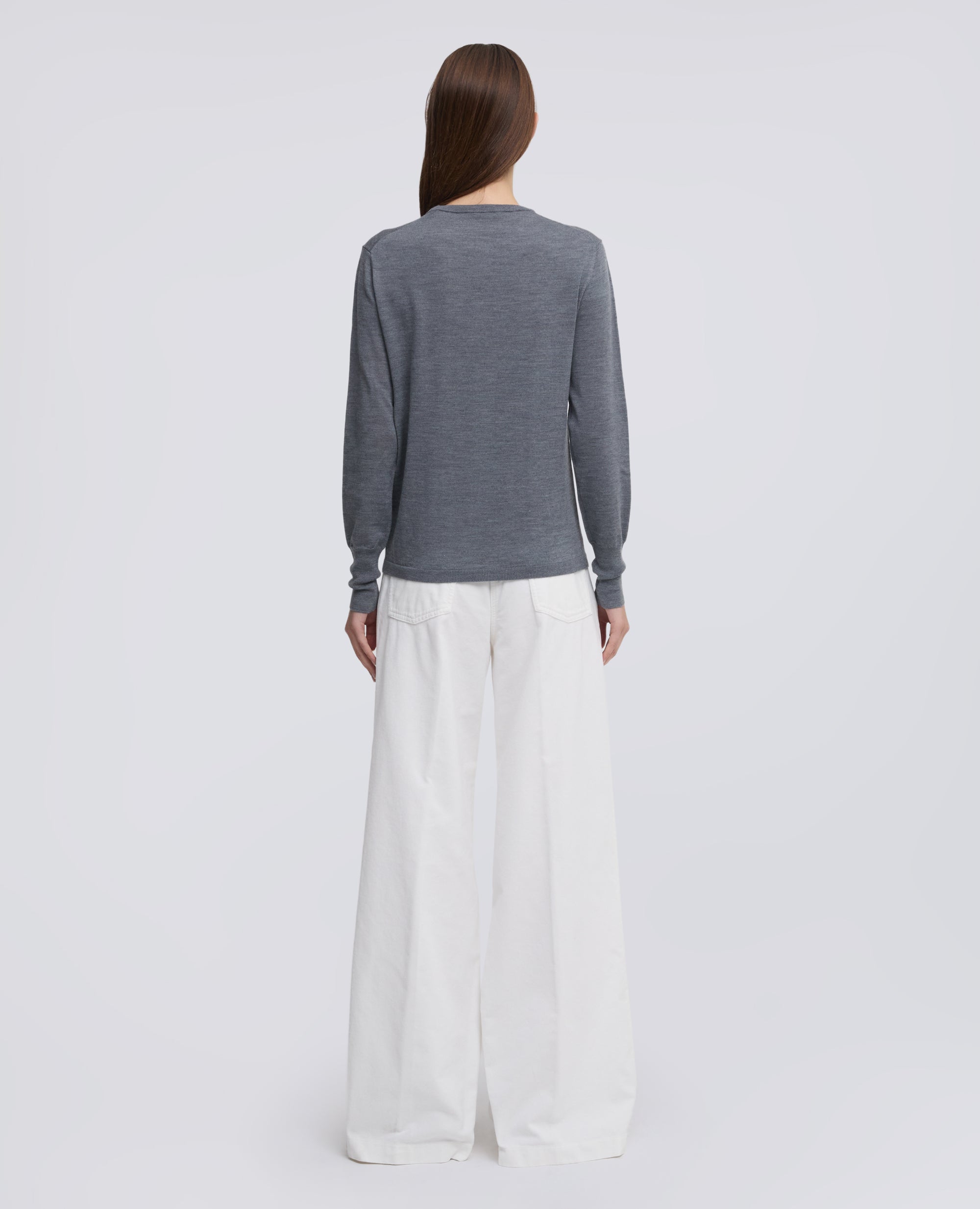 MAGLIA GIROCOLLO IN LANA MERINO - GRIGIO - ASPESI