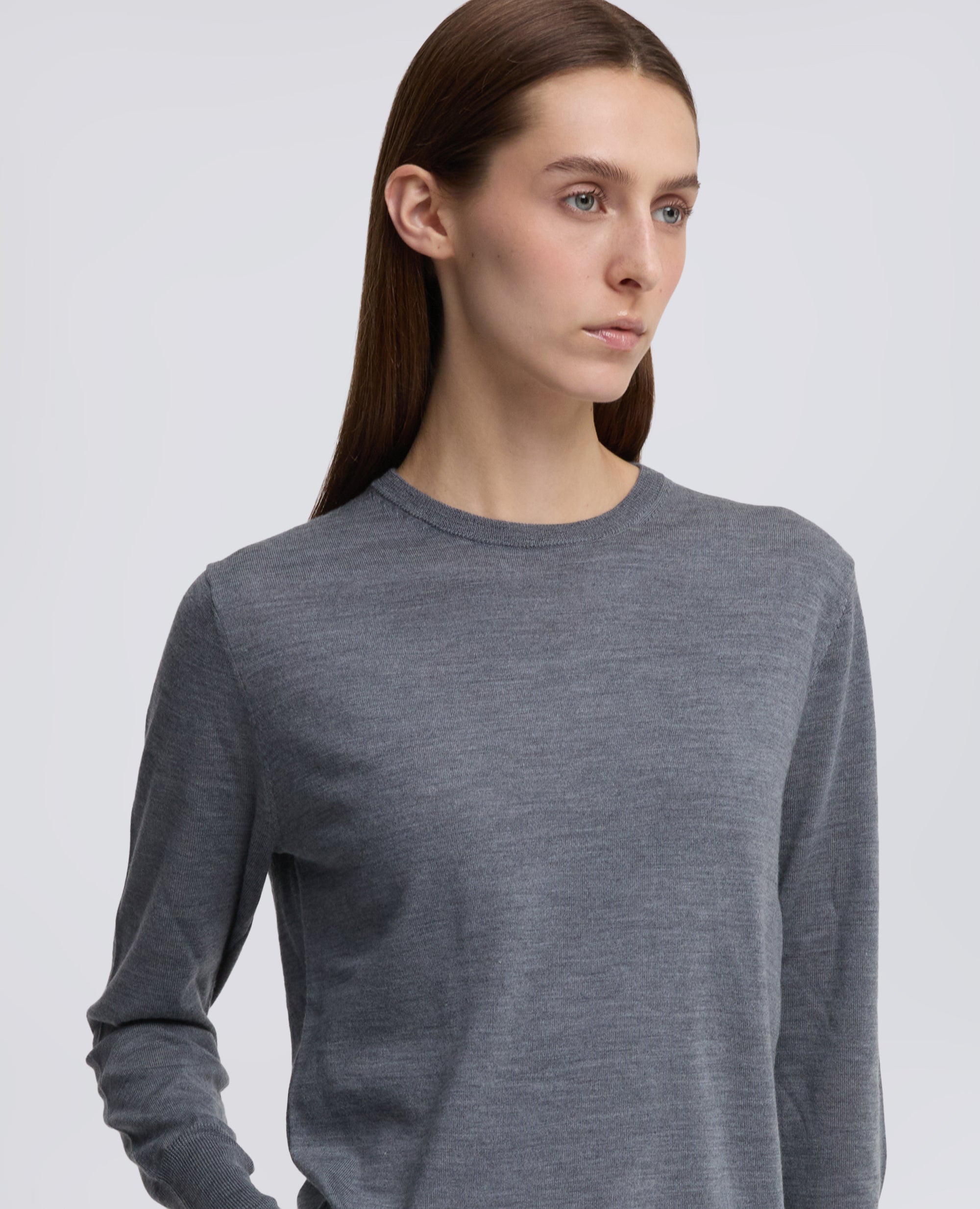 MAGLIA GIROCOLLO IN LANA MERINO - GRIGIO - ASPESI