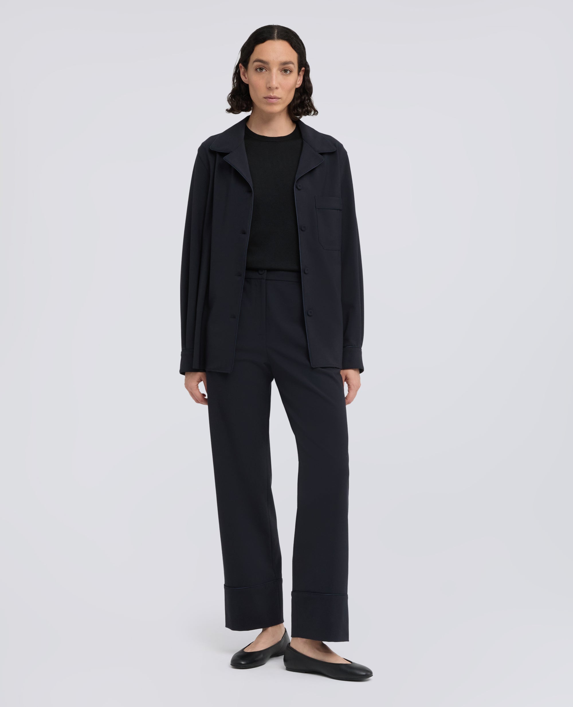 MAGLIA GIROCOLLO IN LANA MERINO - NERO - ASPESI