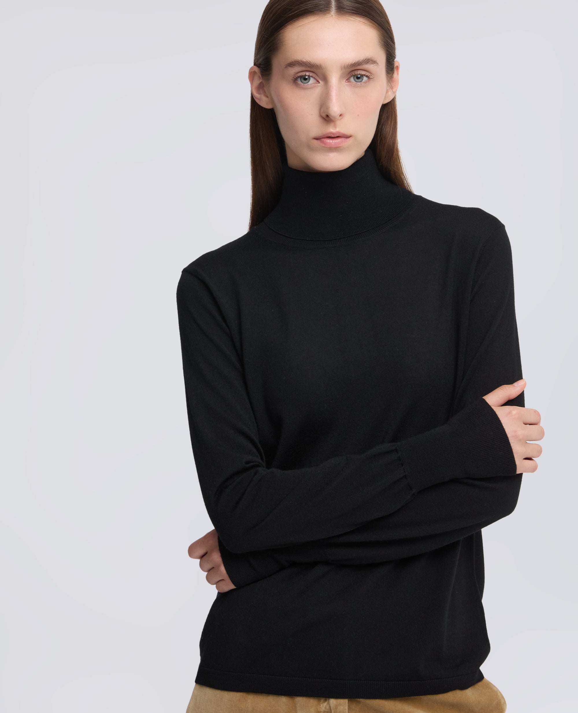 MAGLIA DOLCEVITA IN LANA - NERO - ASPESI
