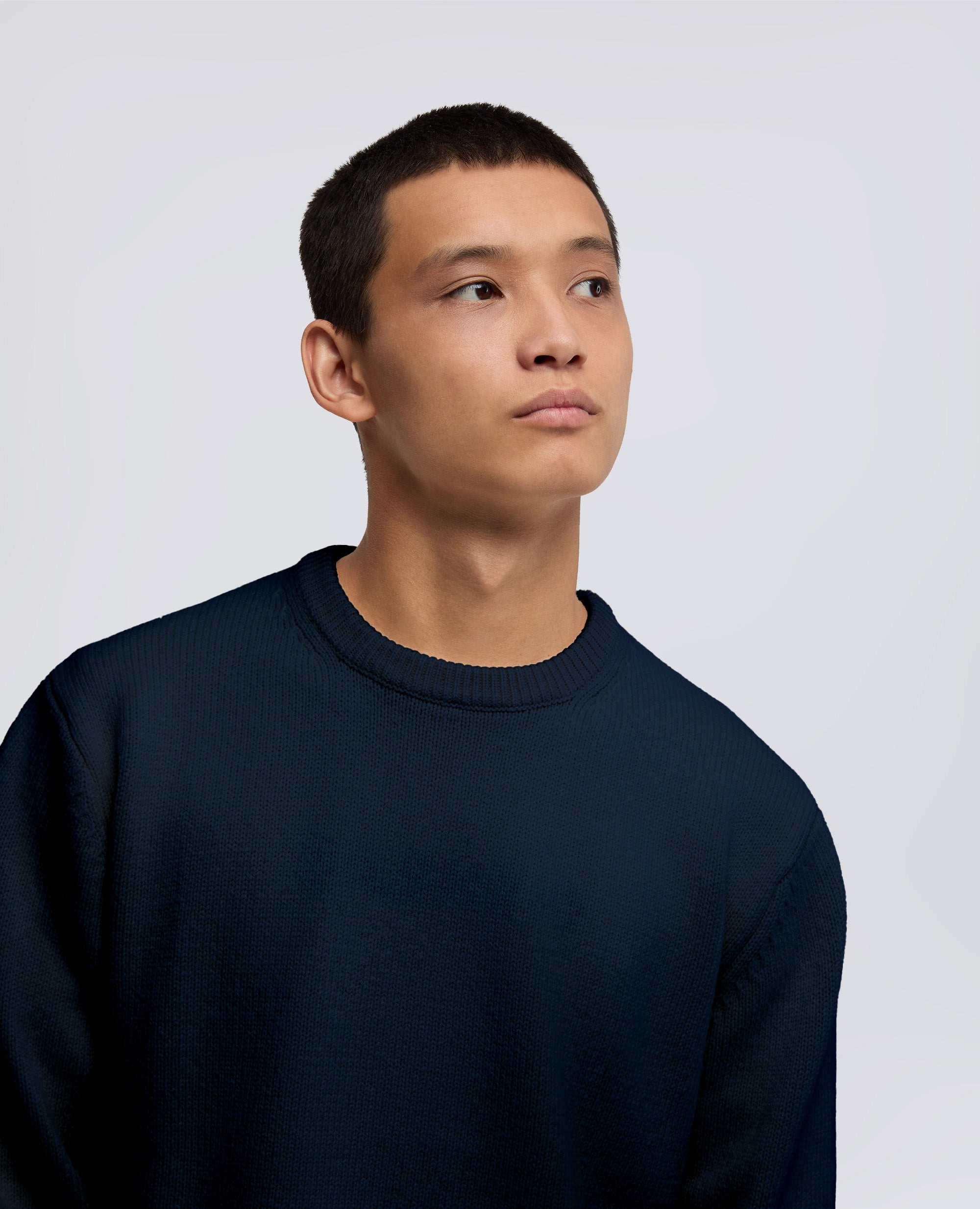 MAGLIA GIROCOLLO IN MISTO LANA-NAVY-NAVY-AZUL MARINO-NAVY-NAVY