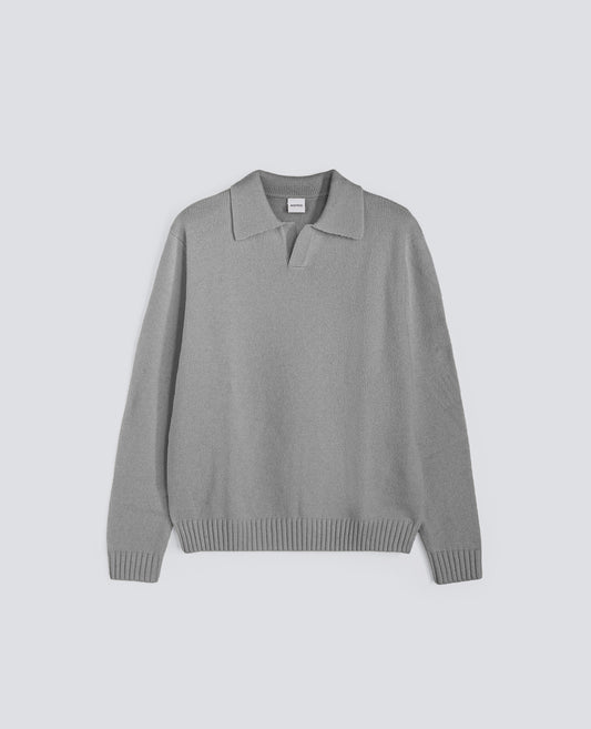 POLO IN MISTO LANA - GRIGIO