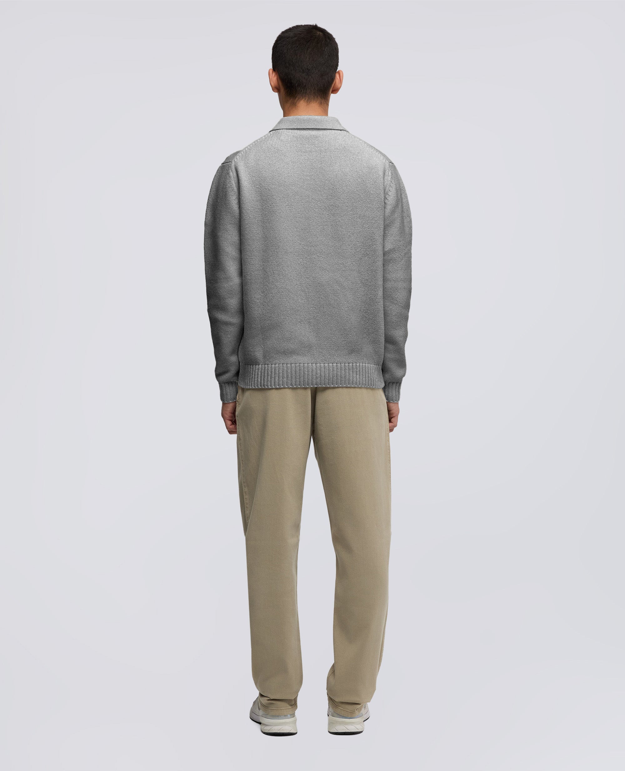 POLO IN MISTO LANA-GRIGIO-GREY-GRIS-GRAU-GRIS