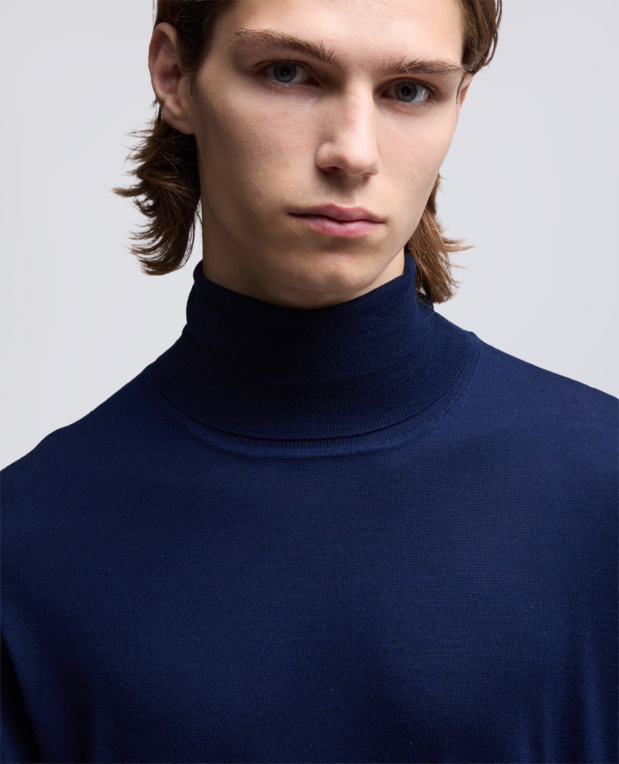 MAGLIA DOLCEVITA IN LANA MERINO-BLU BLACK-BLACK NAVY-BLU BLACK-BLU BLACK-BLU BLACK