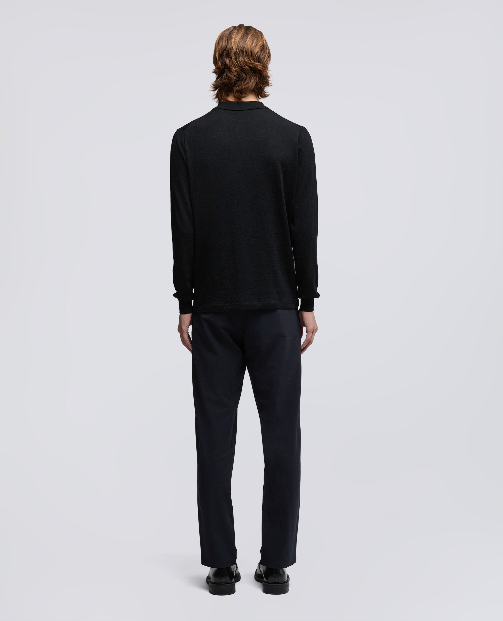 POLO A MANICHE LUNGHE-NERO-BLACK-NEGRO-SCHWARZ-NOIR