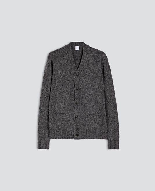 SHETLAND WOOL CARDIGAN - GREY - ASPESI