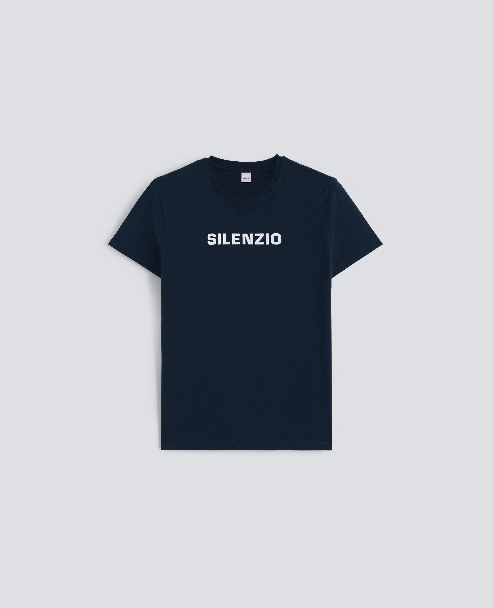 T-SHIRT IN JERSEY DI COTONE CON STAMPA-NAVY-NAVY-AZUL MARINO-NAVY-NAVY