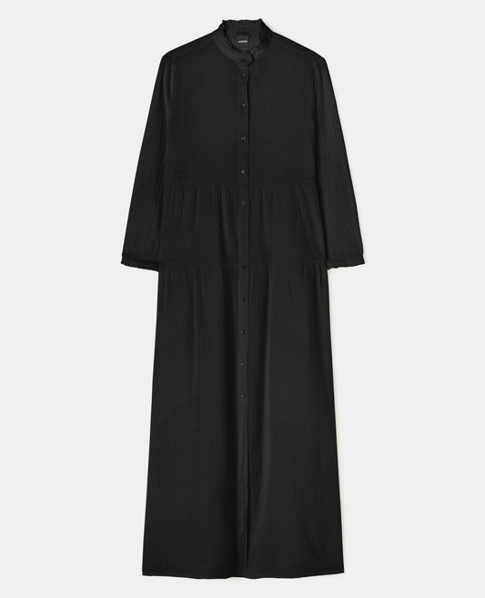 ABITO IN STRIPE TEXTURED MUSLIN-NERO-BLACK-NEGRO-SCHWARZ-NOIR