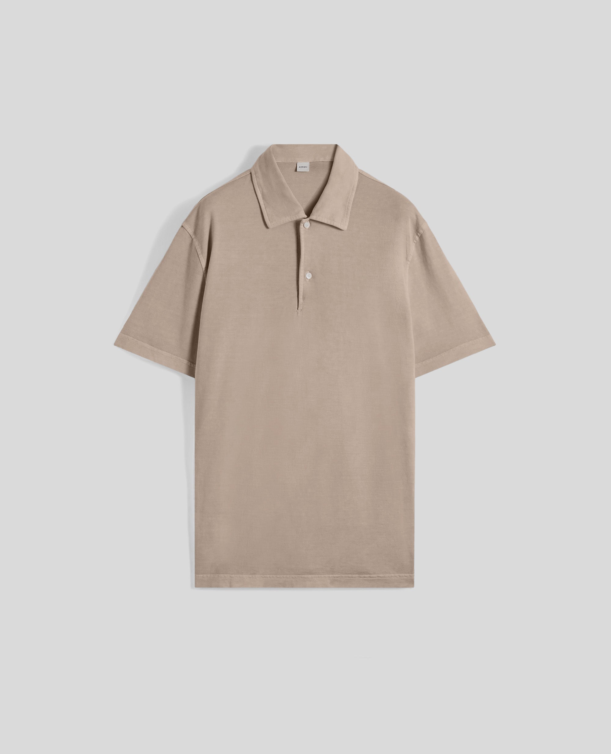 POLO IN JERSEY DI COTONE-SABBIA-SAND-ARENA-SAND-SABLE