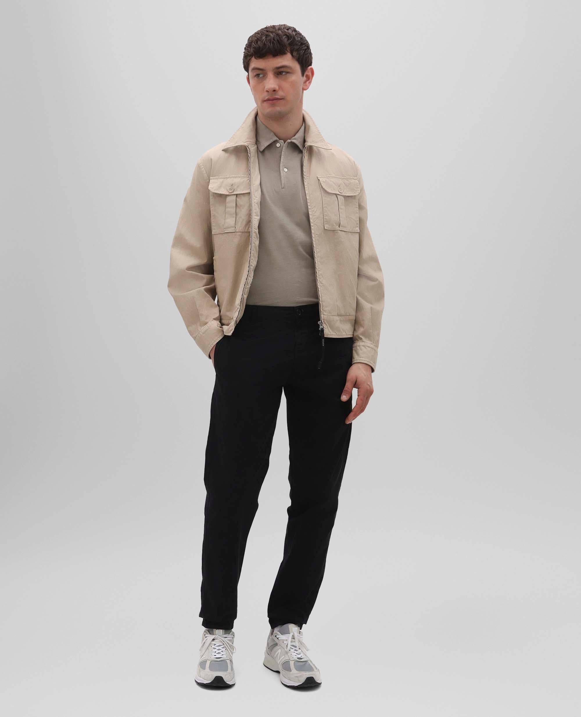 POLO IN JERSEY DI COTONE-SABBIA-SAND-ARENA-SAND-SABLE