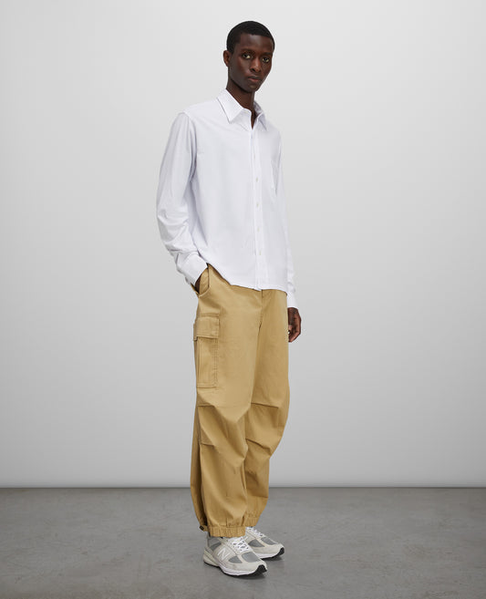 CAMICIA IN JERSEY DI COTONE-BIANCO-WHITE-BLANCO-WEISS-BLANC
