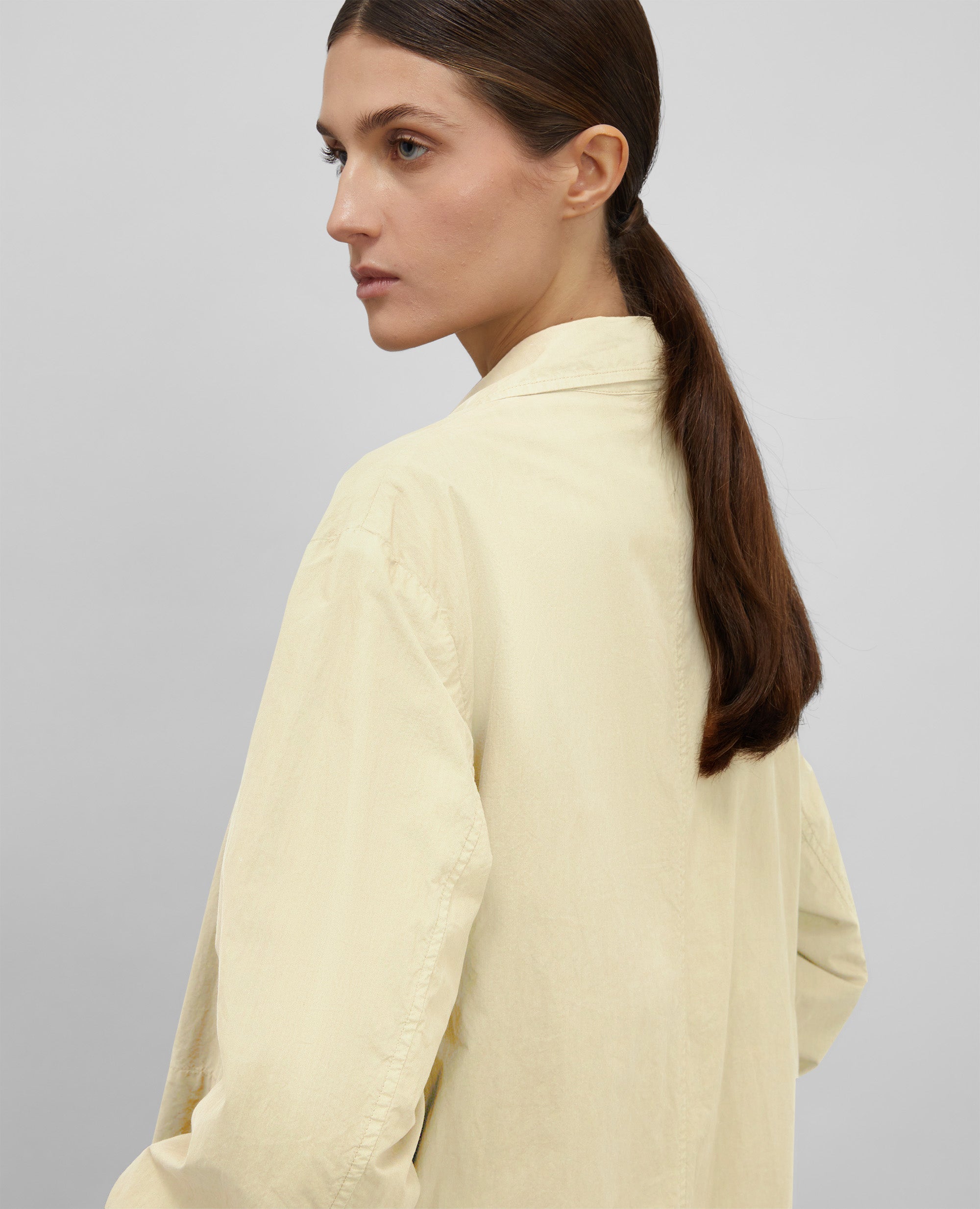 SOPRABITO MONOPETTO IN POPELINE DI COTONE-NATURALE-NATURAL-NATURAL-NATURLICH-NATUREL