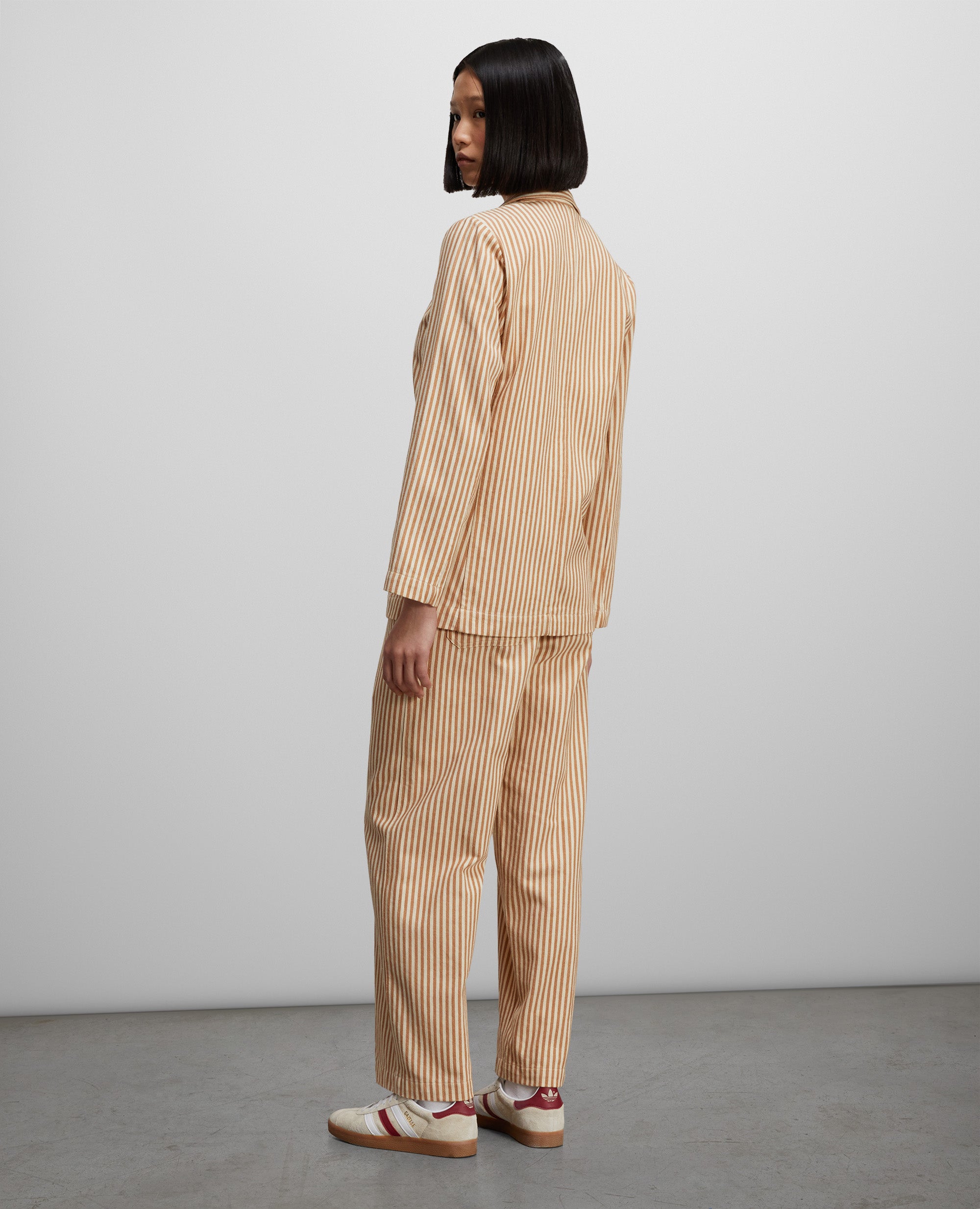 GIACCA IN TWILL DI COTONE-RIGA TABACCO-RIGA TABACCO-RIGA TABACCO-RIGA TABACCO-RIGA TABACCO