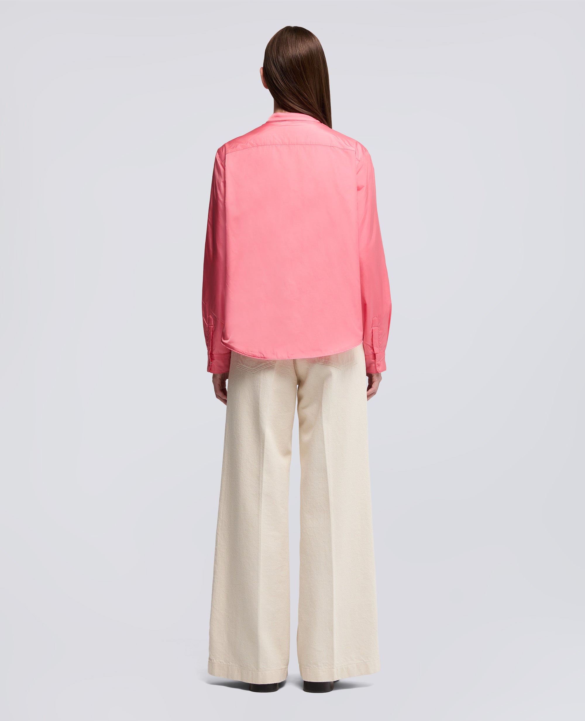 GIACCA CAMICIA IN TAFFETÀ TECNICO-CORALLO-CORAL-CORAL-KORALLE-CORAIL