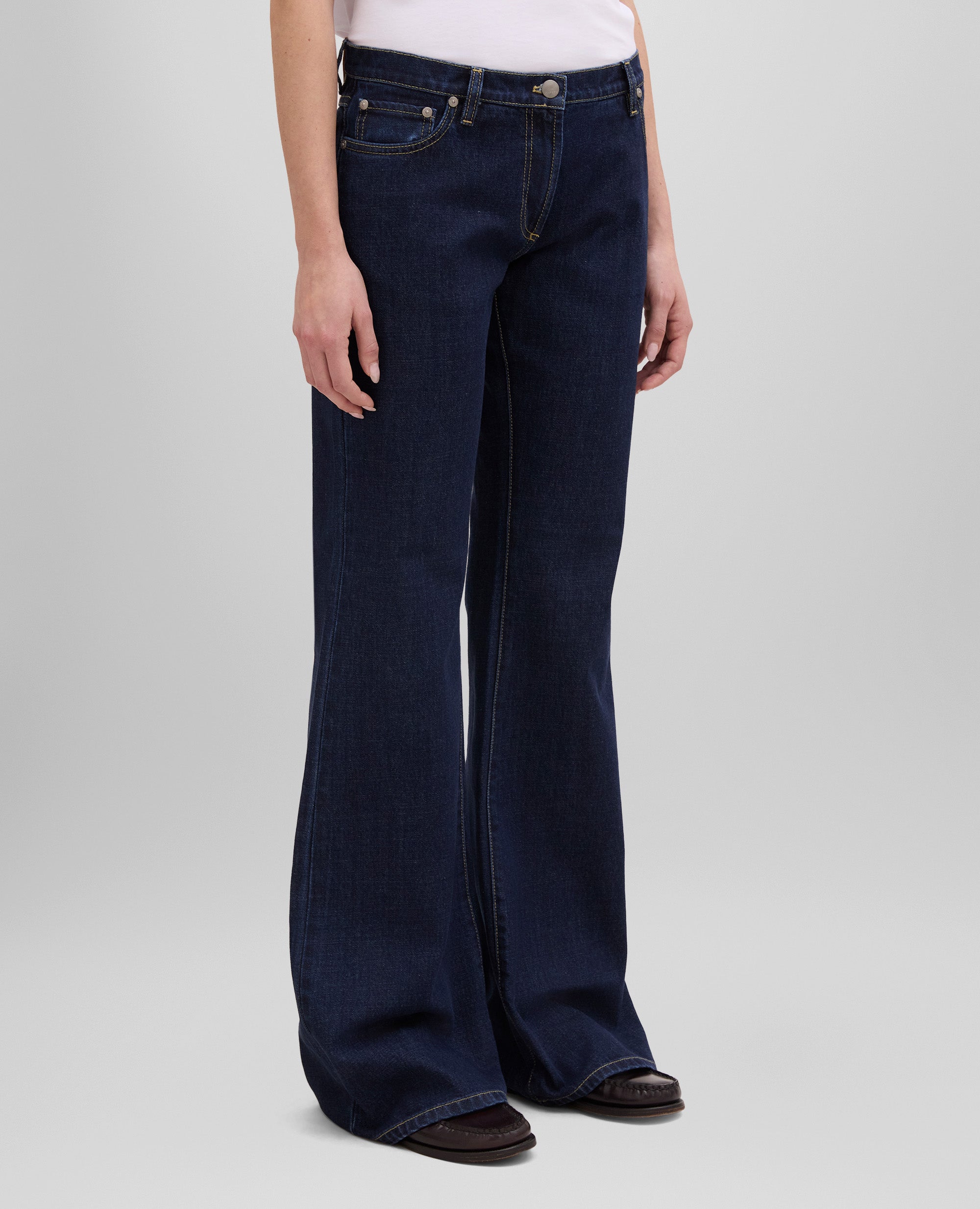 PANTALÃN VAQUERO ACAMPANADO - AZUL - ASPESI
