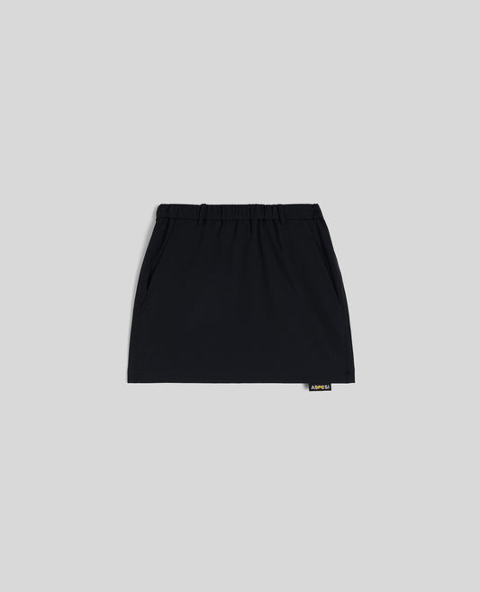 MINIGONNA IN TECNO MICRO FRENCH TERRY-NERO-BLACK-NEGRO-SCHWARZ-NOIR