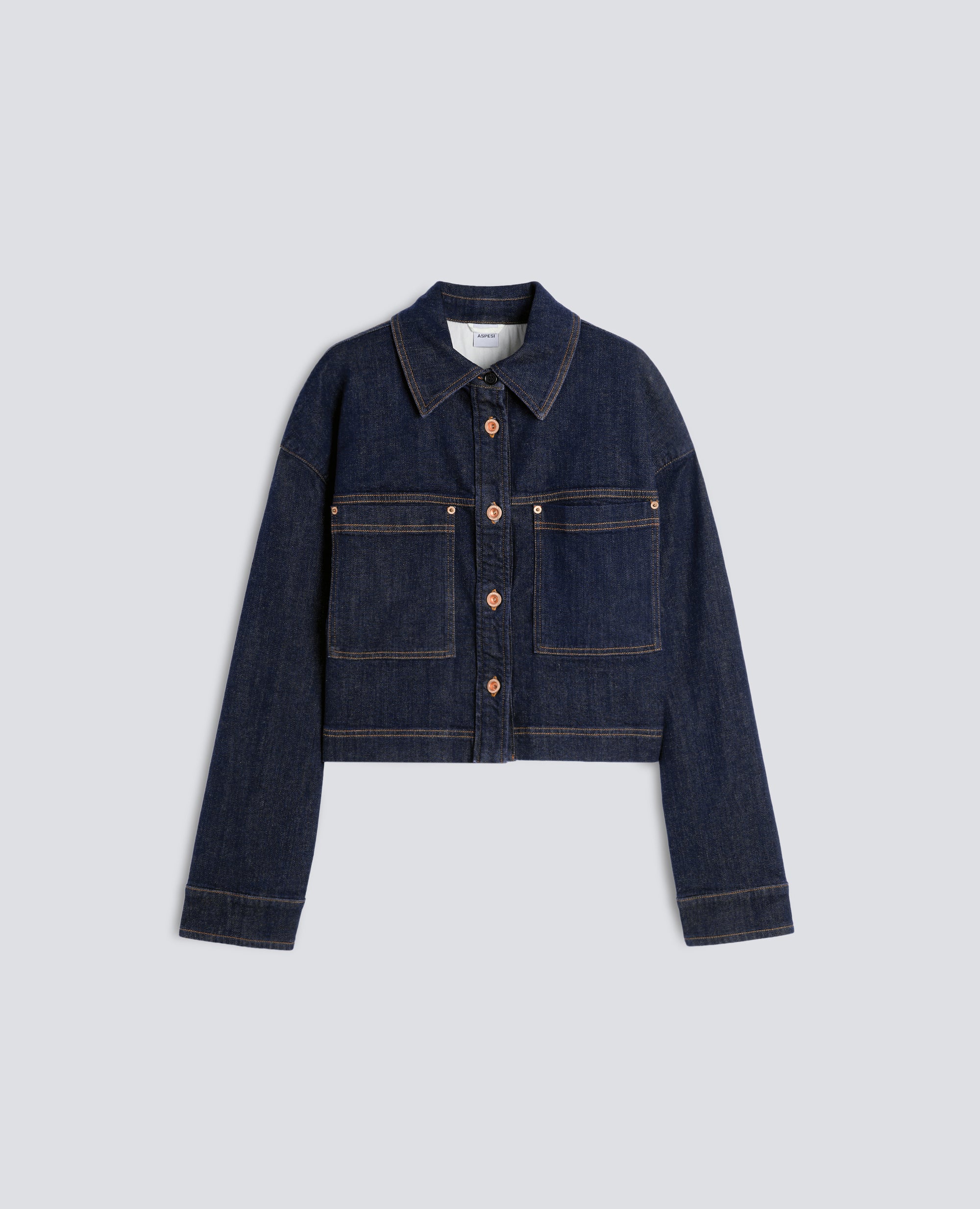 GIUBBOTTO IN DENIM DI COTONE - - BLU - ASPESI