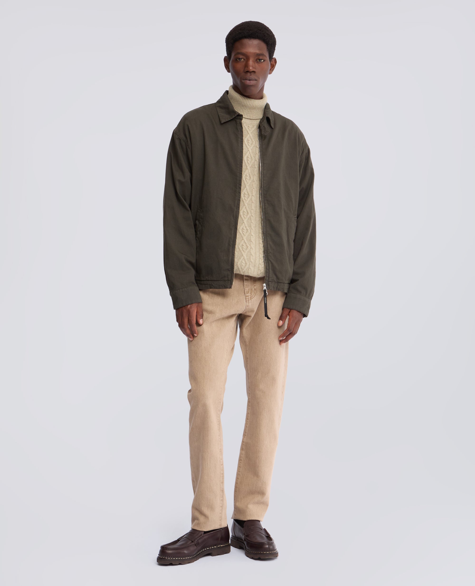 CHAQUETA LAUREL DE GABARDINA DE ALGODON - VERDE - ASPESI