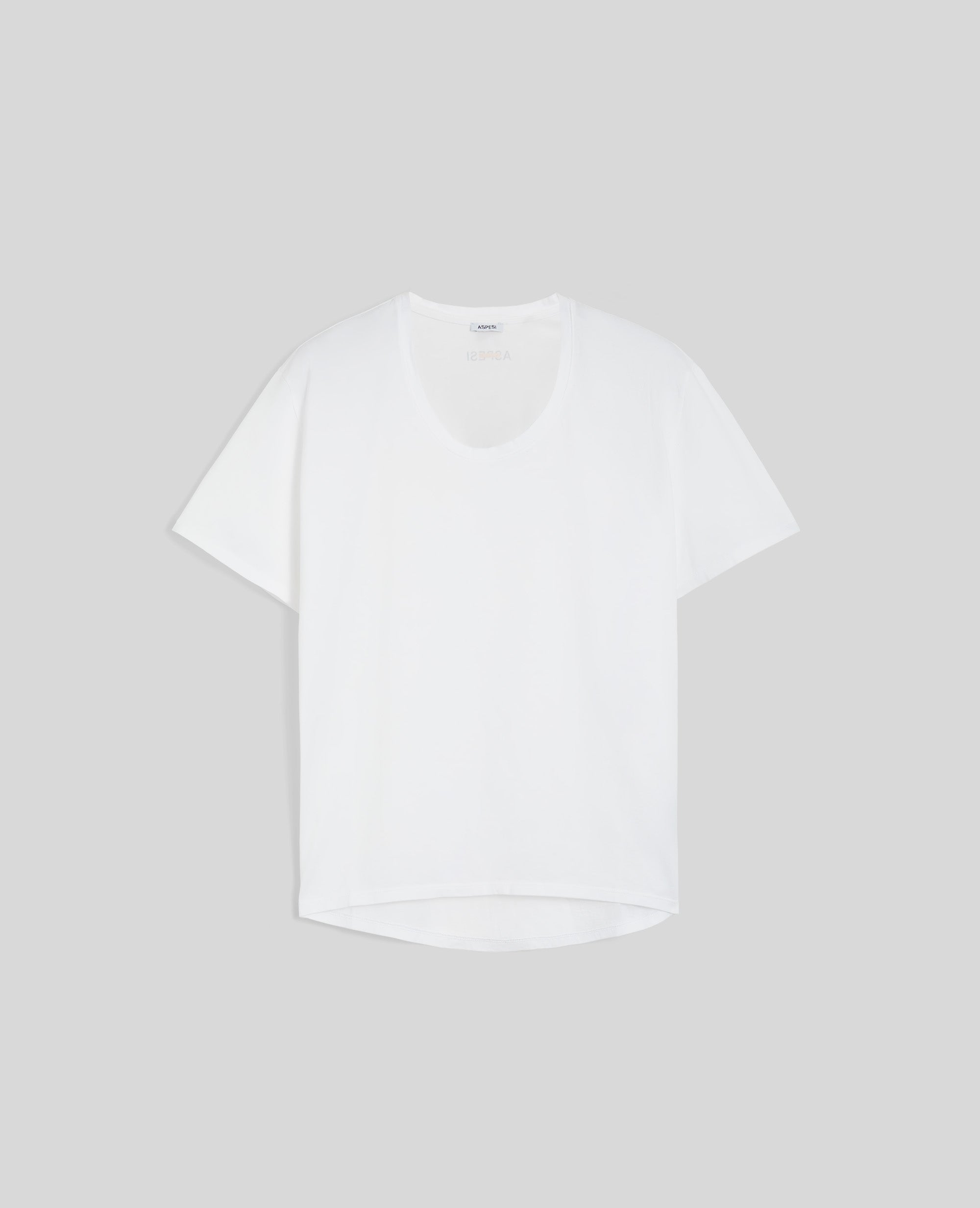 T-SHIRT IN JERSEY DI COTONE-BIANCO-WHITE-BLANCO-WEISS-BLANC