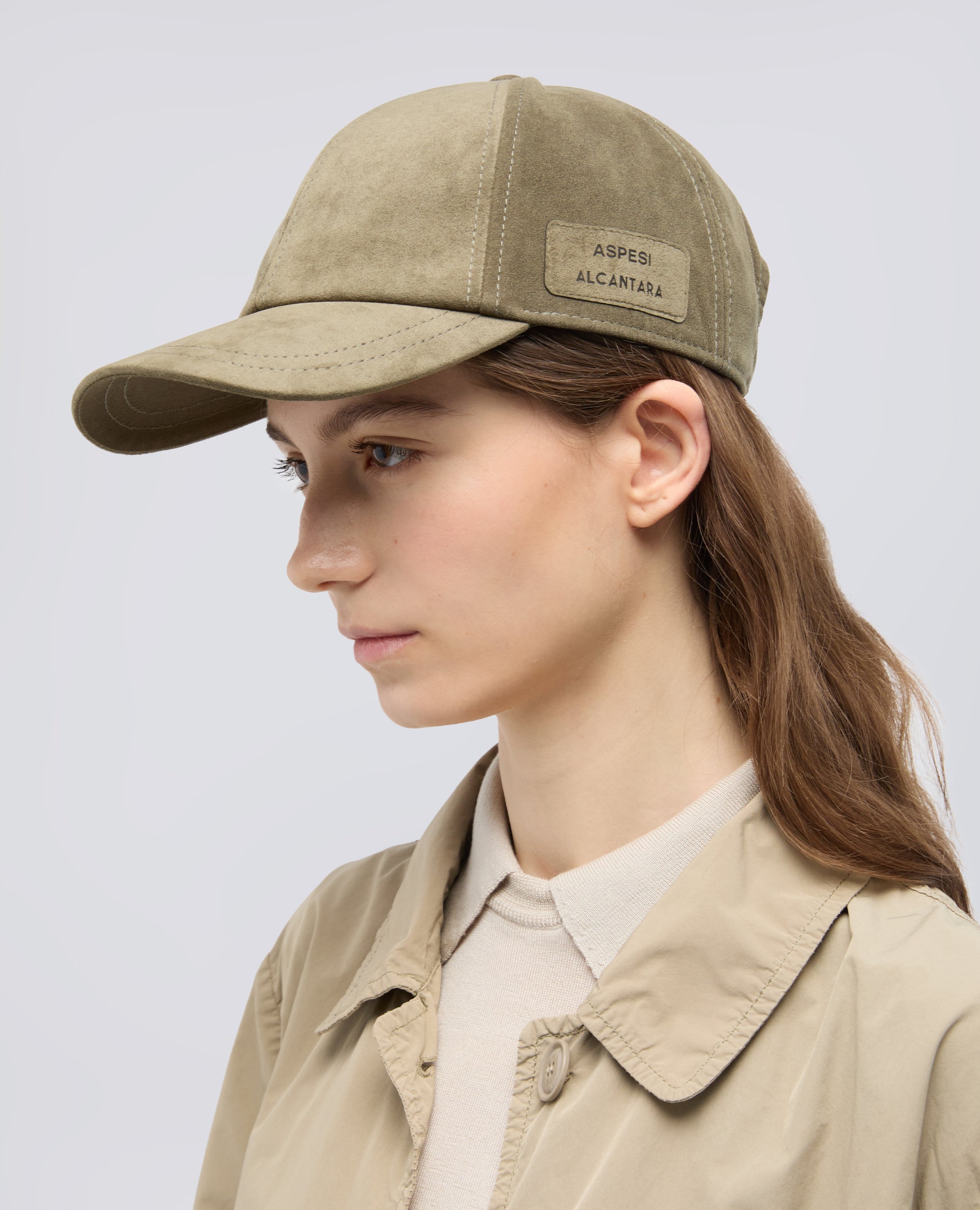 CAPPELLO IN COTONE CON VISIERA-OLIVA-OLIVE-OLIVA-OLIVEGRUN-VERT OLIVE