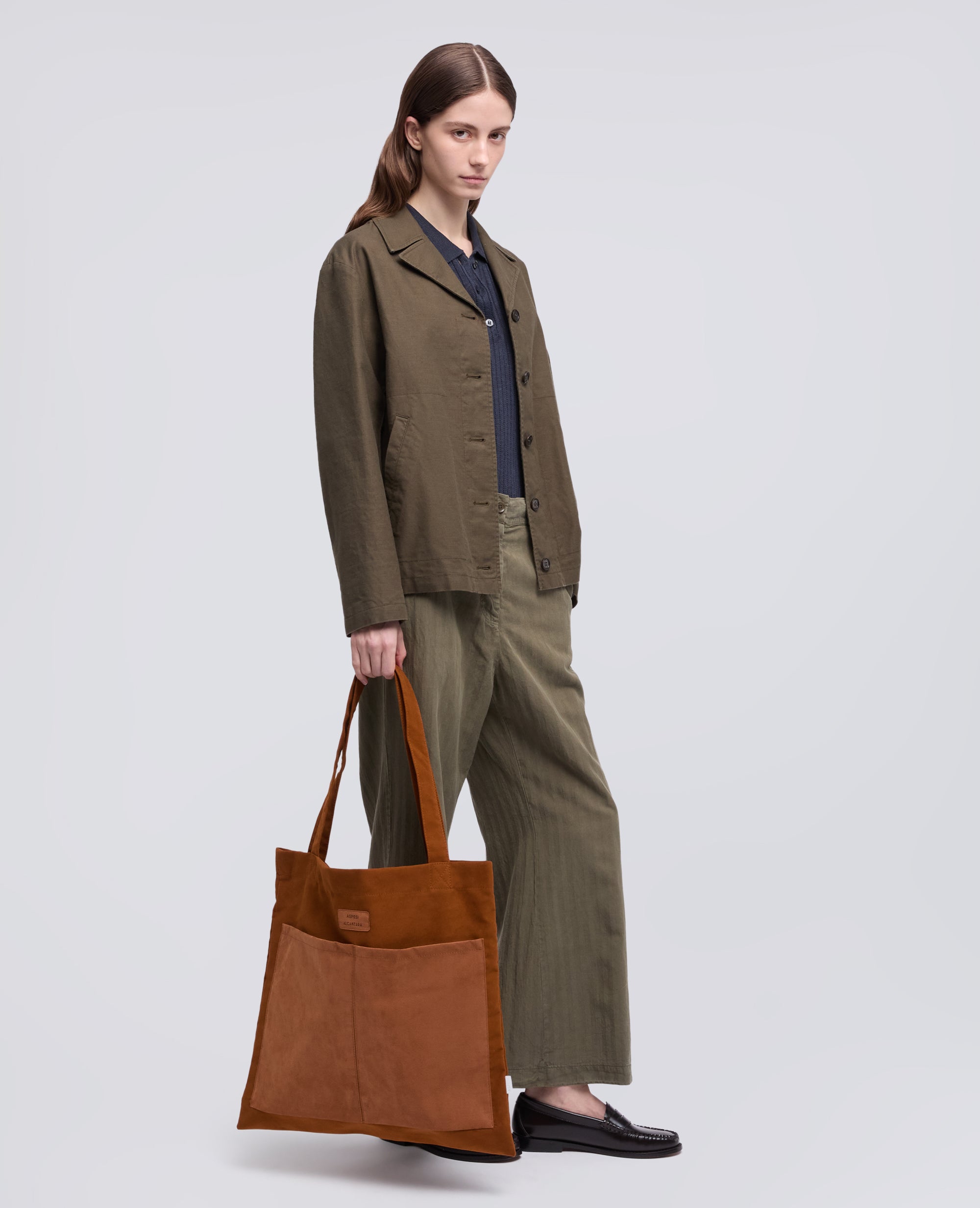 BORSA SHOPPING IN FUSTAGNO DI COTONE PESANTE-RUGGINE-RUST ORANGE-AXIDO-ROSTORANGE-ROUILLE