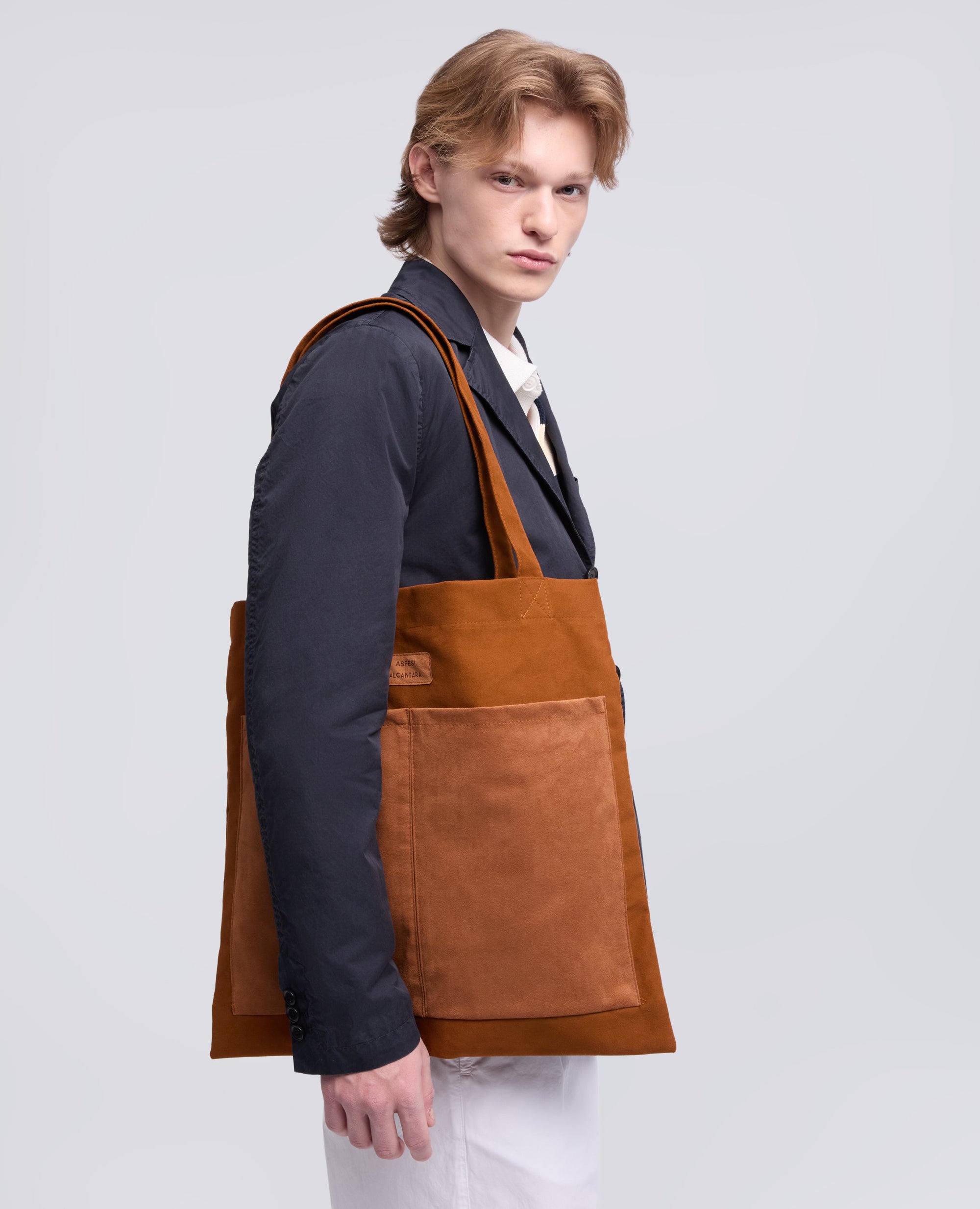 BORSA SHOPPING IN FUSTAGNO DI COTONE PESANTE-RUGGINE-RUST ORANGE-AXIDO-ROSTORANGE-ROUILLE