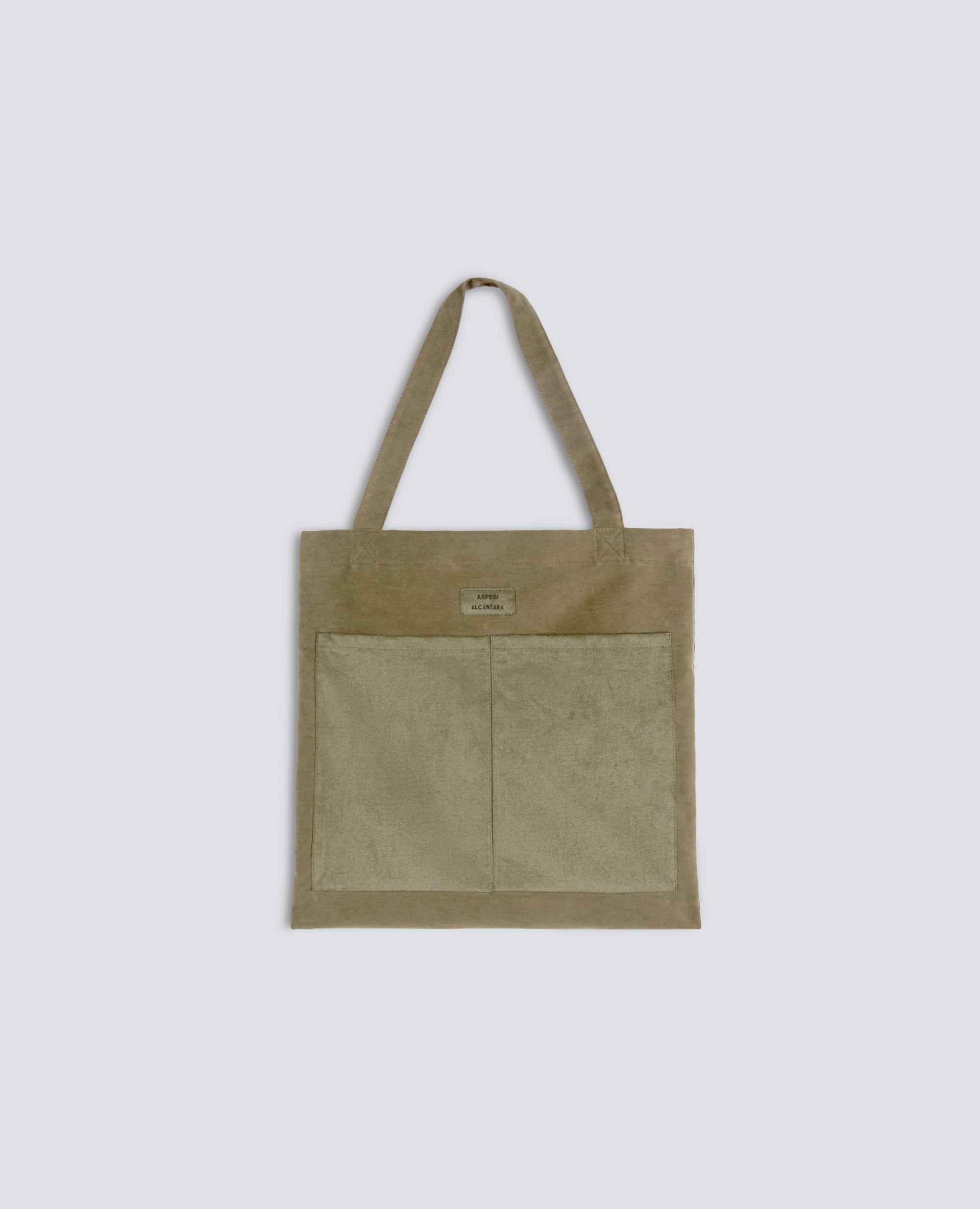 BORSA SHOPPING IN FUSTAGNO DI COTONE PESANTE-OLIVA-OLIVE-OLIVA-OLIVEGRUN-VERT OLIVE