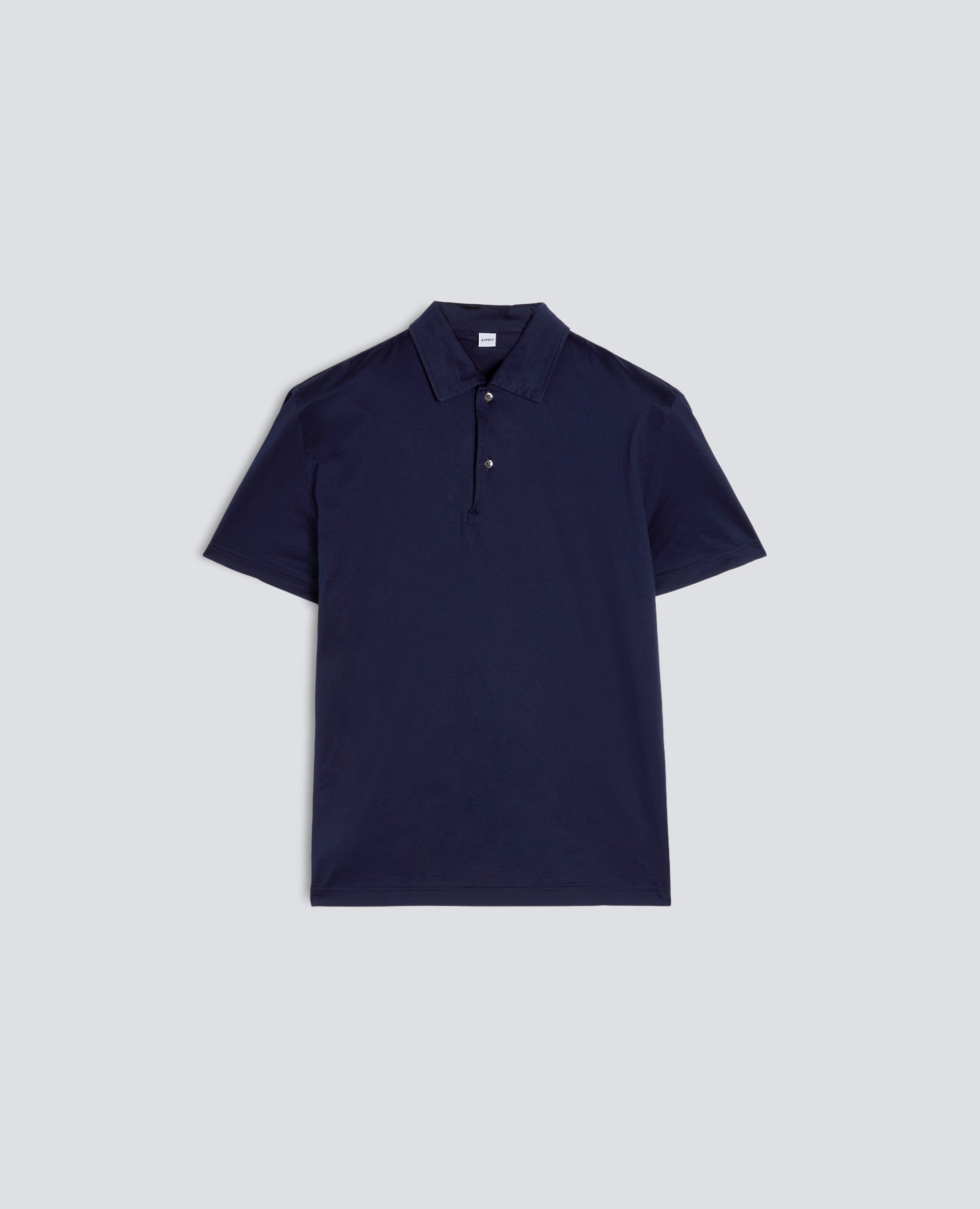 POLO A MANICA CORTA IN JERSEY DI COTONE-BLU-BLUE-AZUL-BLAU-BLEU
