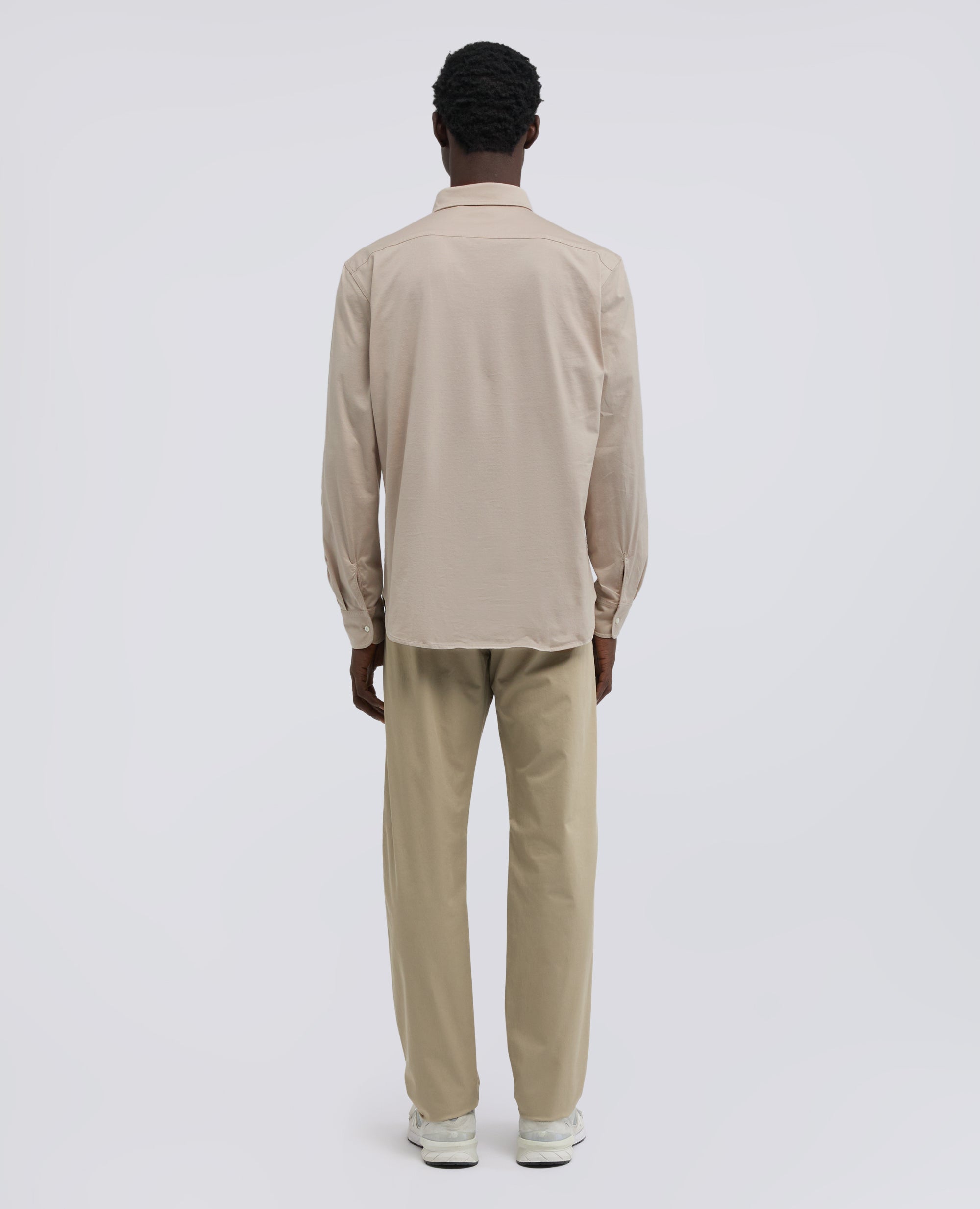 CAMICIA IN JERSEY DI COTONE-SABBIA-SAND-ARENA-SAND-SABLE