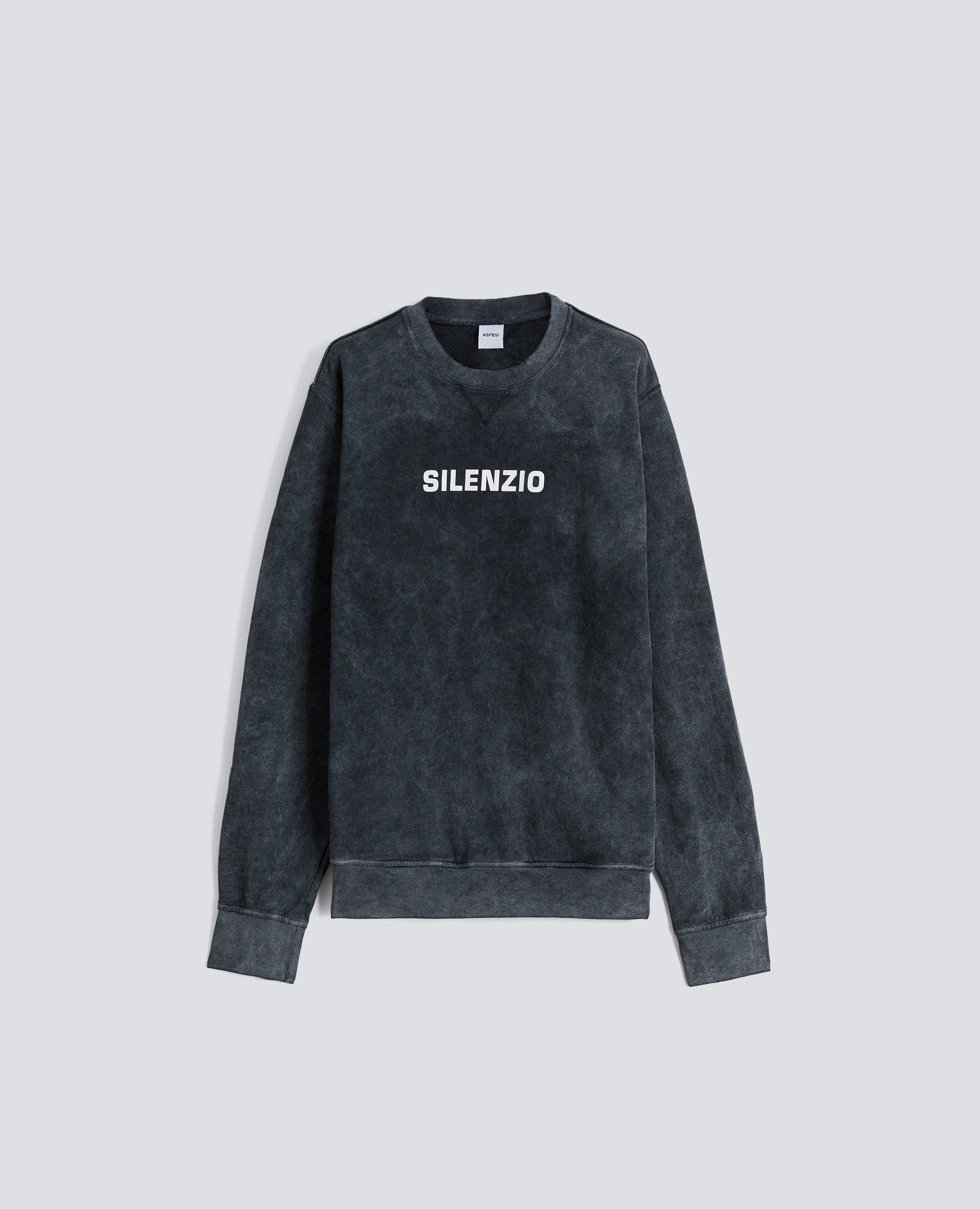 FELPA GARZATA "SILENZIO" SHADY EFFECT-NERO SHADY-NERO SHADY-NERO SHADY-NERO SHADY-NERO SHADY