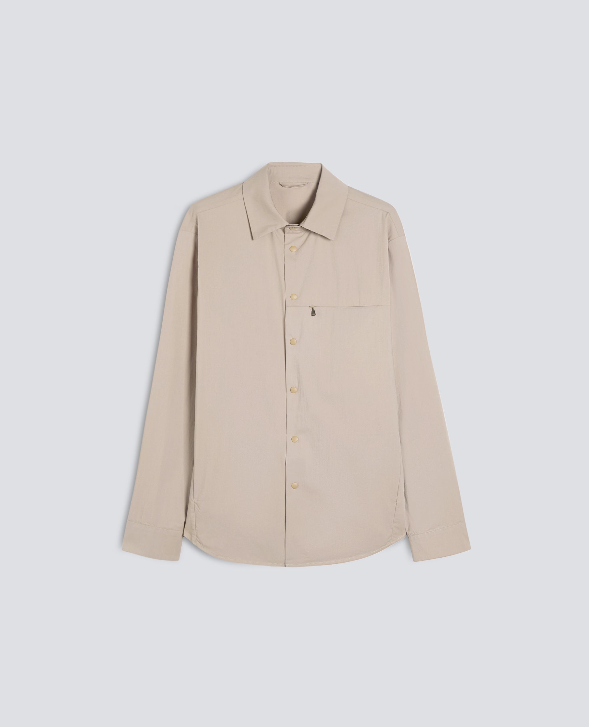 CAMICIA IN POPELINE COTONE-NYLON STRETCH-COLONIALE-COLONIAL BEIGE-COLONIAL-KOLONIALBEIGE-COLONIAL