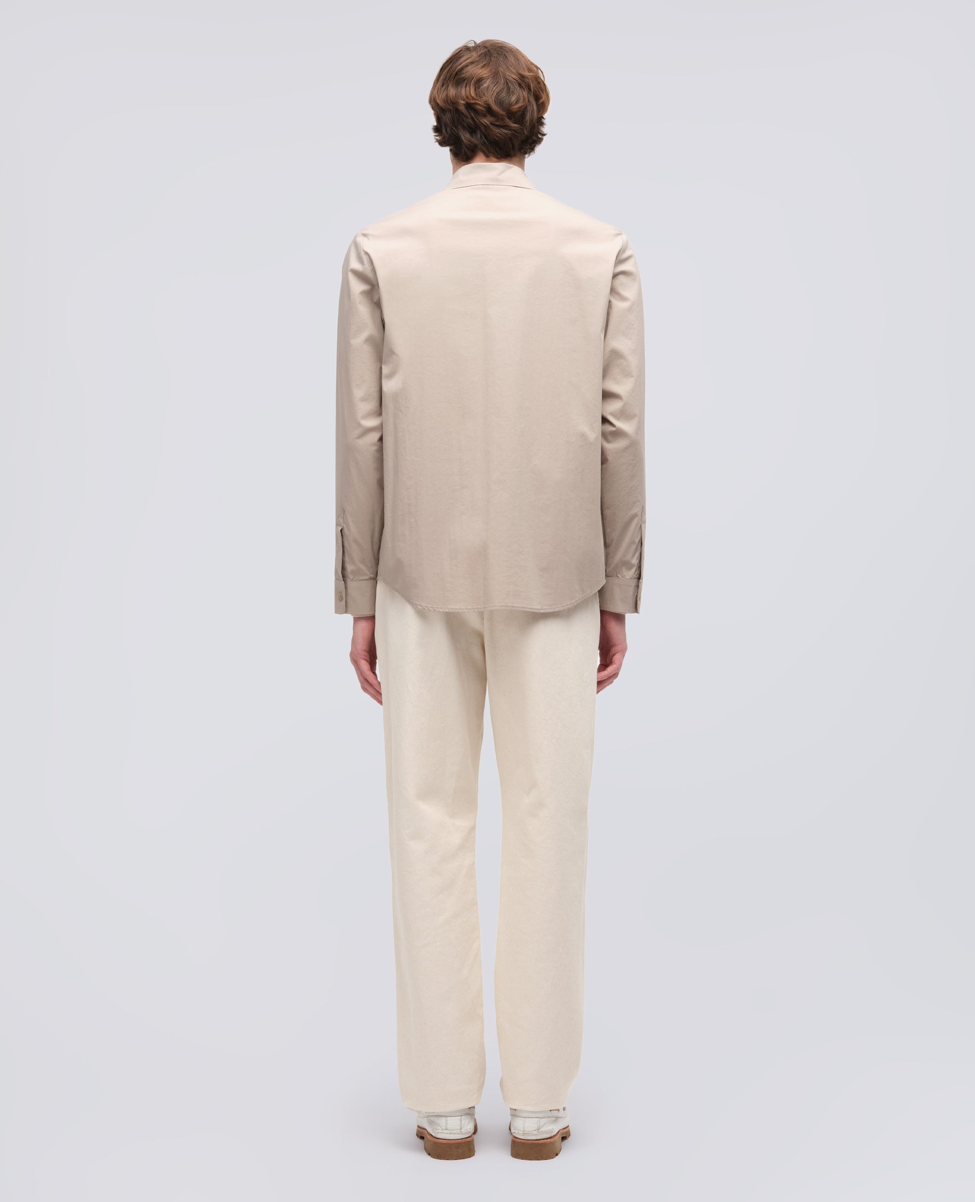 CAMICIA IN POPELINE COTONE-NYLON STRETCH-COLONIALE-COLONIAL BEIGE-COLONIAL-KOLONIALBEIGE-COLONIAL