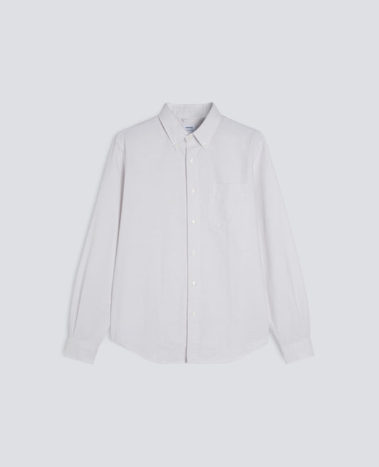 CAMICIA IN COTONE OXFORD CON COLLO BUTTON DOWN-GRIGIO-GREY-GRIS-GRAU-GRIS