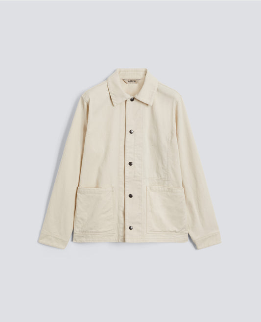 CAMICIA A GIACCA IN BULL DI COTONE NATURALE-NATURALE-NATURAL-NATURAL-NATURLICH-NATUREL