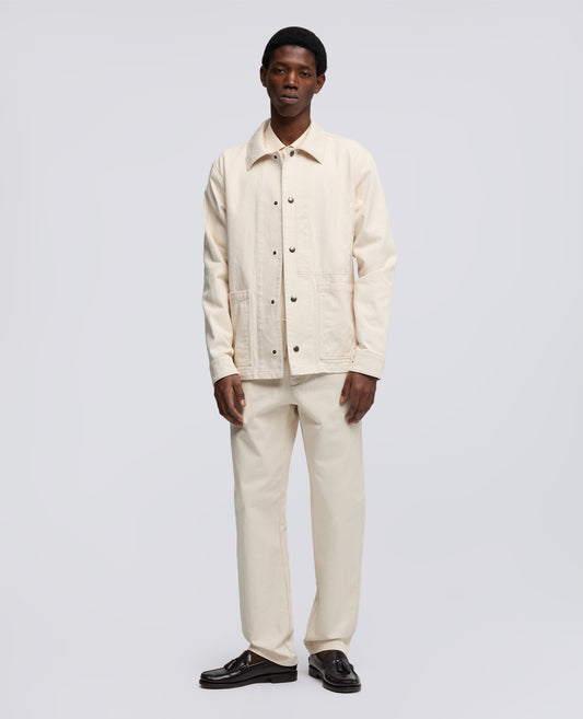 CAMICIA A GIACCA IN BULL DI COTONE NATURALE-NATURALE-NATURAL-NATURAL-NATURLICH-NATUREL